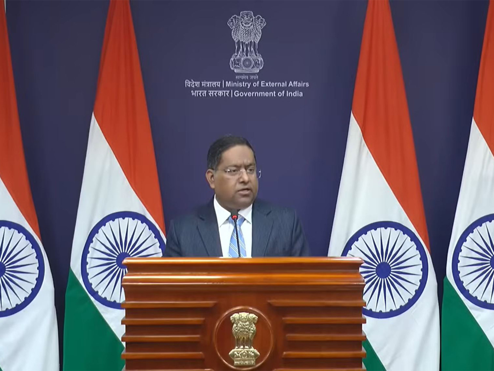 MEA Spokesperson Randhir Jaiswal (Photo/MEAYoutube)