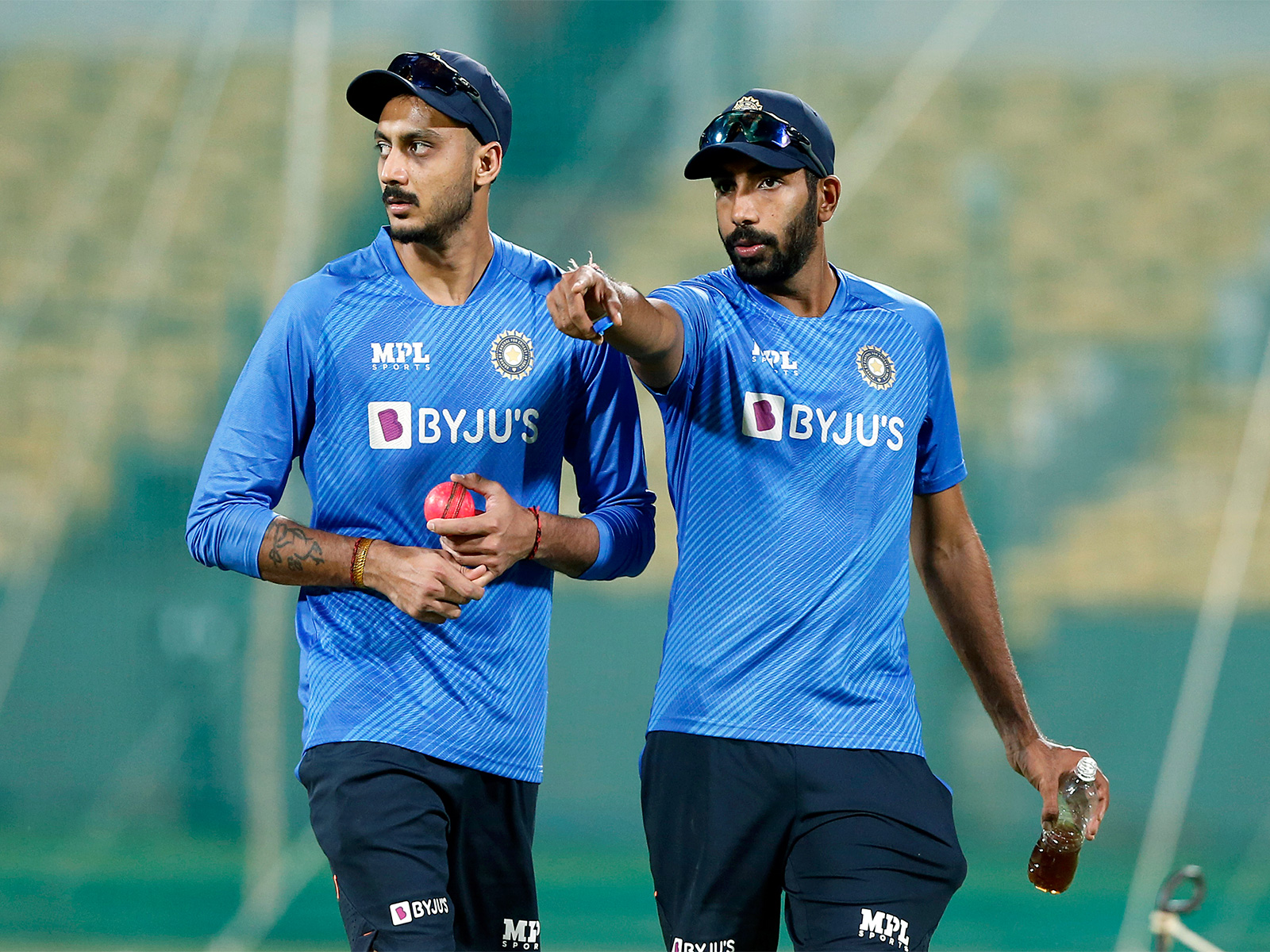 Axar Patel and Jasprit Bumrah (Photo: ANI) Axar Patel and Jasprit Bumrah (Photo: ANI)