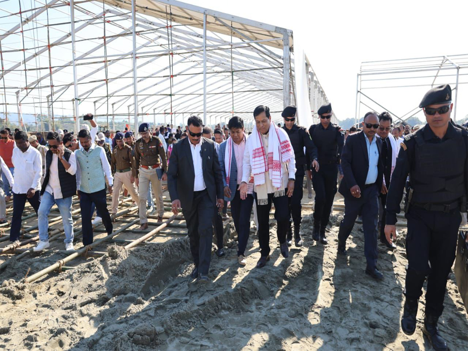 Union Minister of Ports, Shipping & Waterways Sarbananda Sonowal in Namrup. (Photo/PIB)