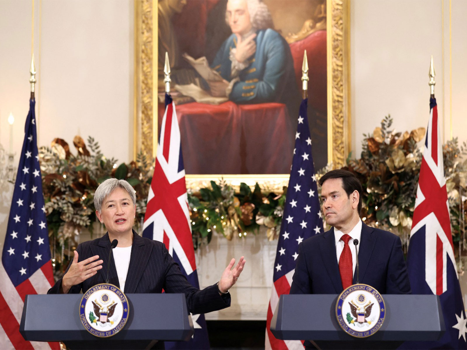 US Secretary of State Marco Rubio with Australian Foreign Minister Penny Wong (File Photo/Reuters)