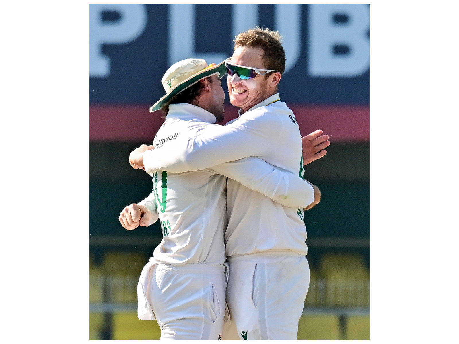 South Africa's Simon Harmer (right) and Tristan Stubbs (Photo: ANI)
