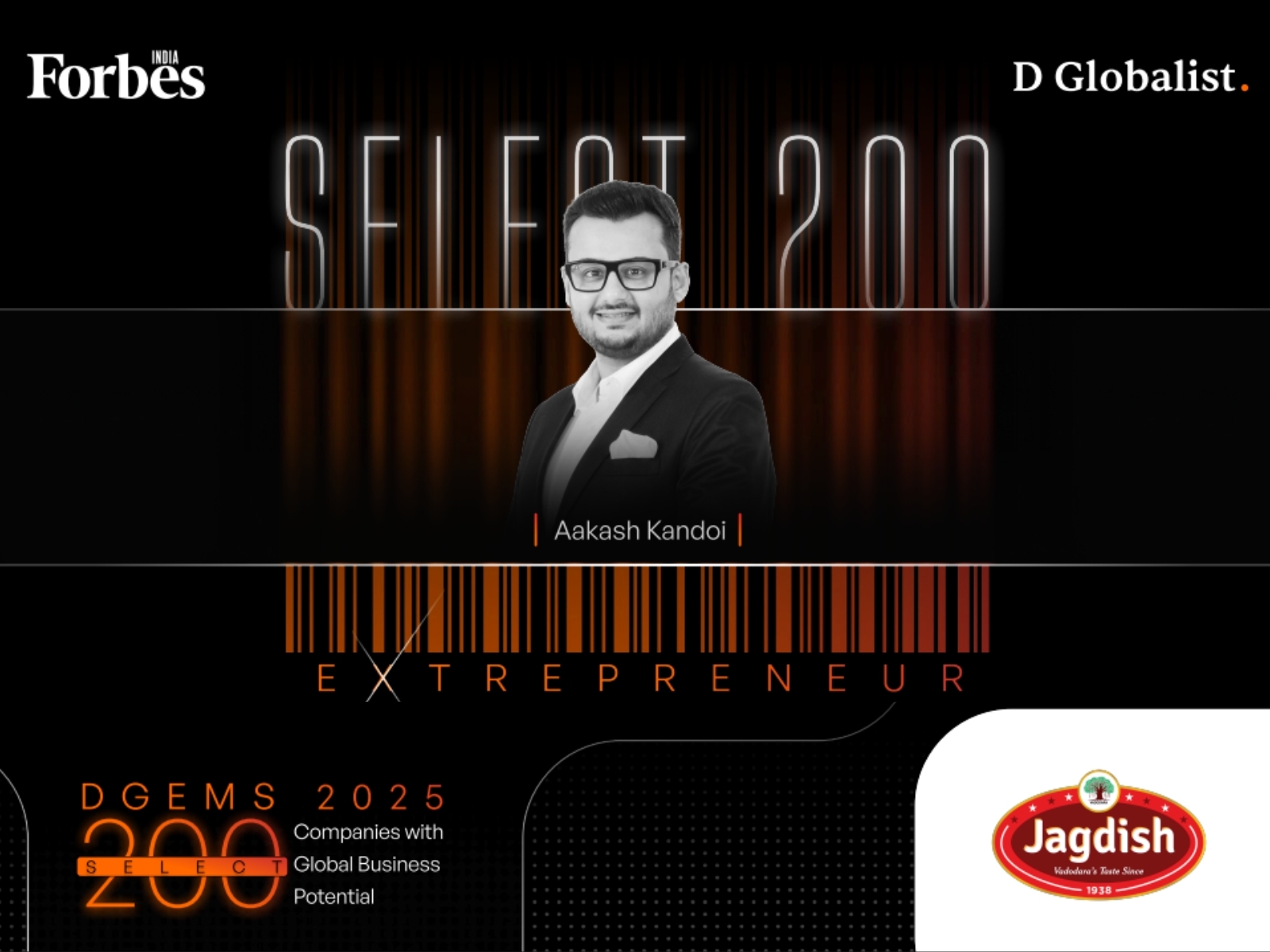 Jagdish Farshan selected for Forbes DGEMS 2025 : Preserving Gujarati Culinary Heritage with Modern Growth