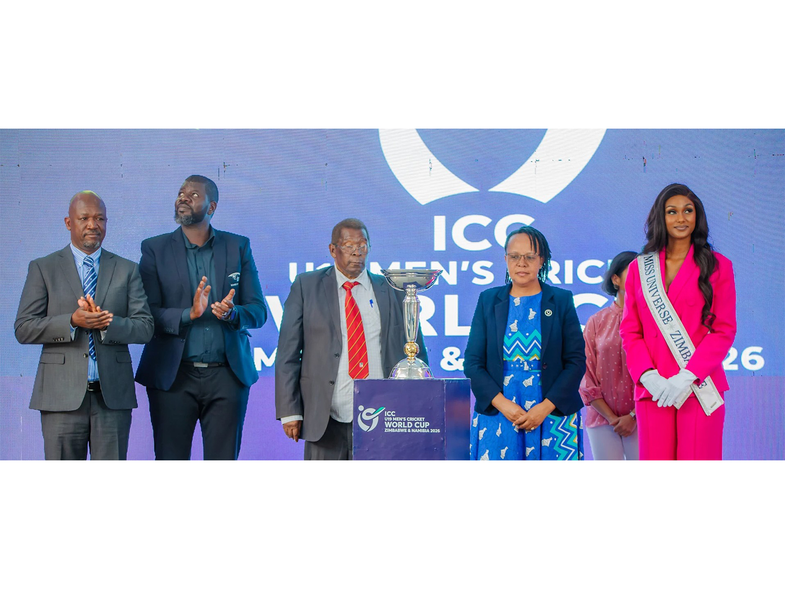 U19 Men’s CWC 2026 trophy unveiled in Harare (Photo/ICC)