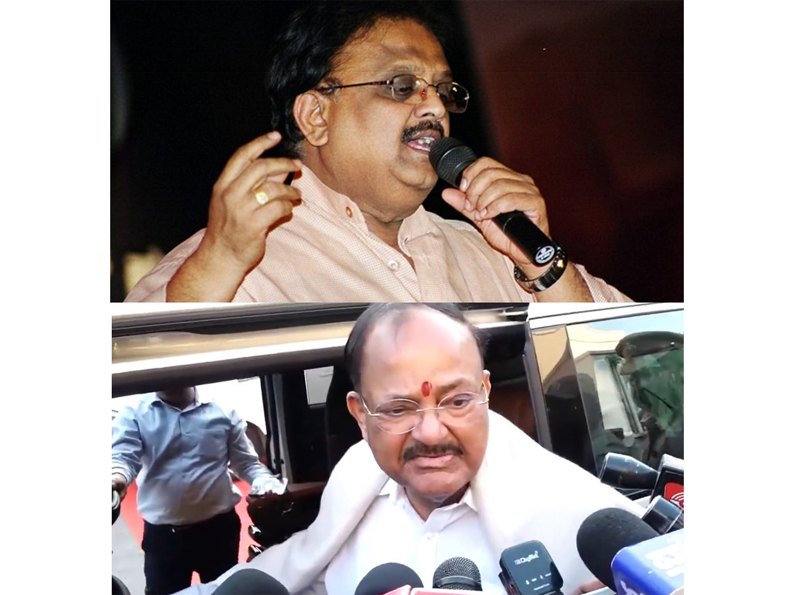 SP Balasubrahmanyam and Former VP Venkaiah Naidu (Photo/ANI)