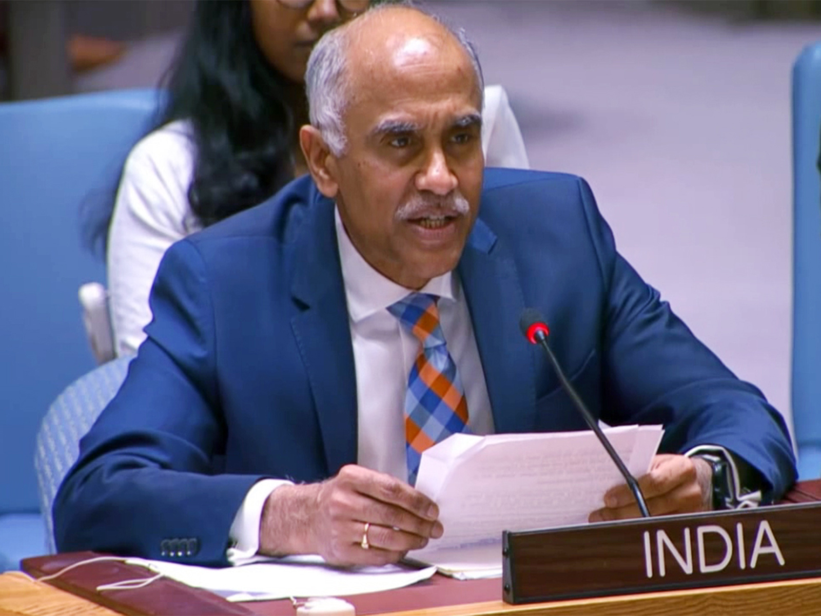India’s Permanent Representative to the UN, Ambassador Harish Parvathaneni (File Photo/ANI, X@IndiaatUN,NYVideo Grab)
