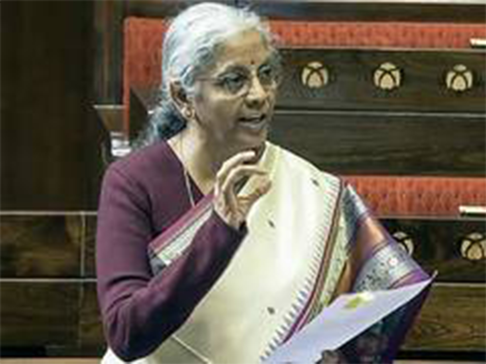 Finance Minister Nirmala Sitharaman (Image/Sansad TV)