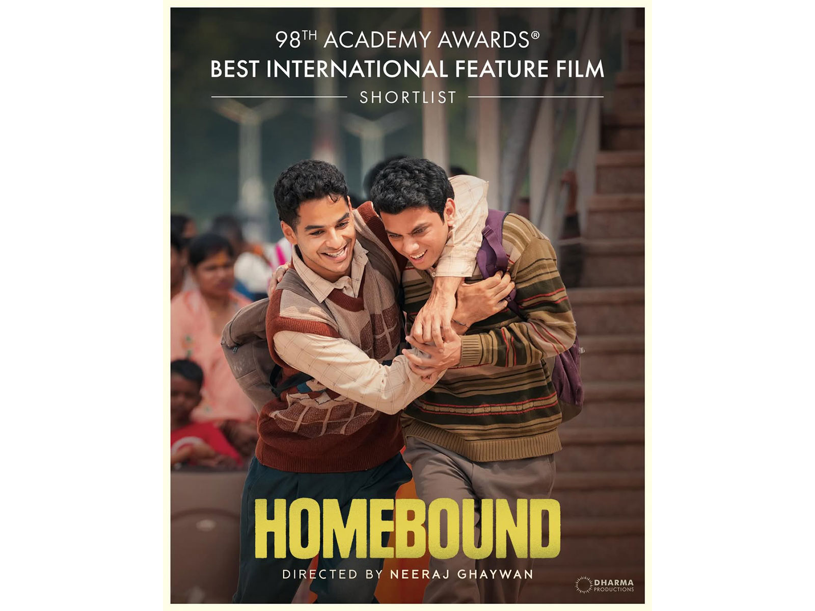 Homebound poster (Photo/Instagram@dharmamovies) Homebound poster (Photo/Instagram@dharmamovies)