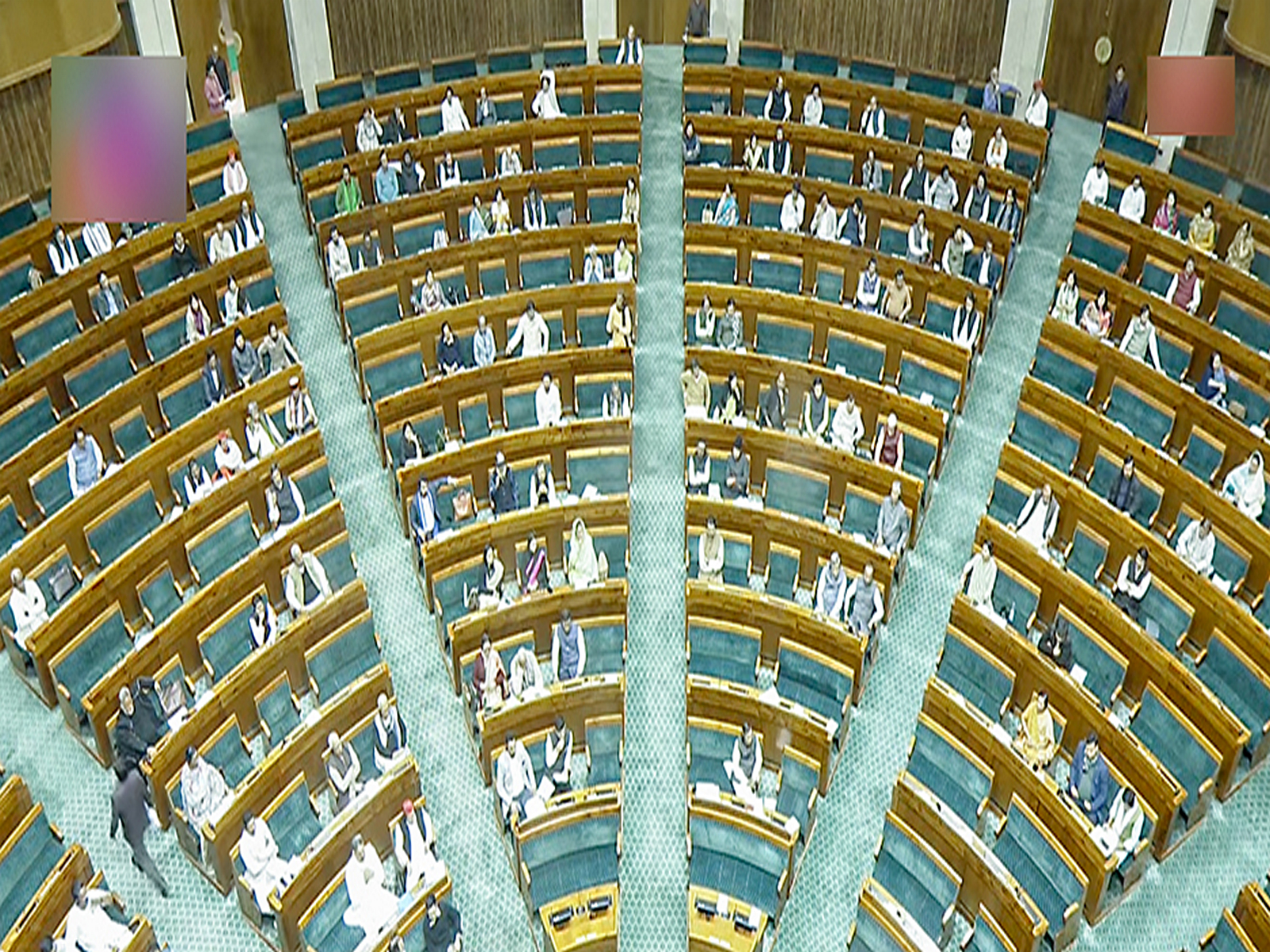 Visual from Lok Sabha (Photo/ANI)