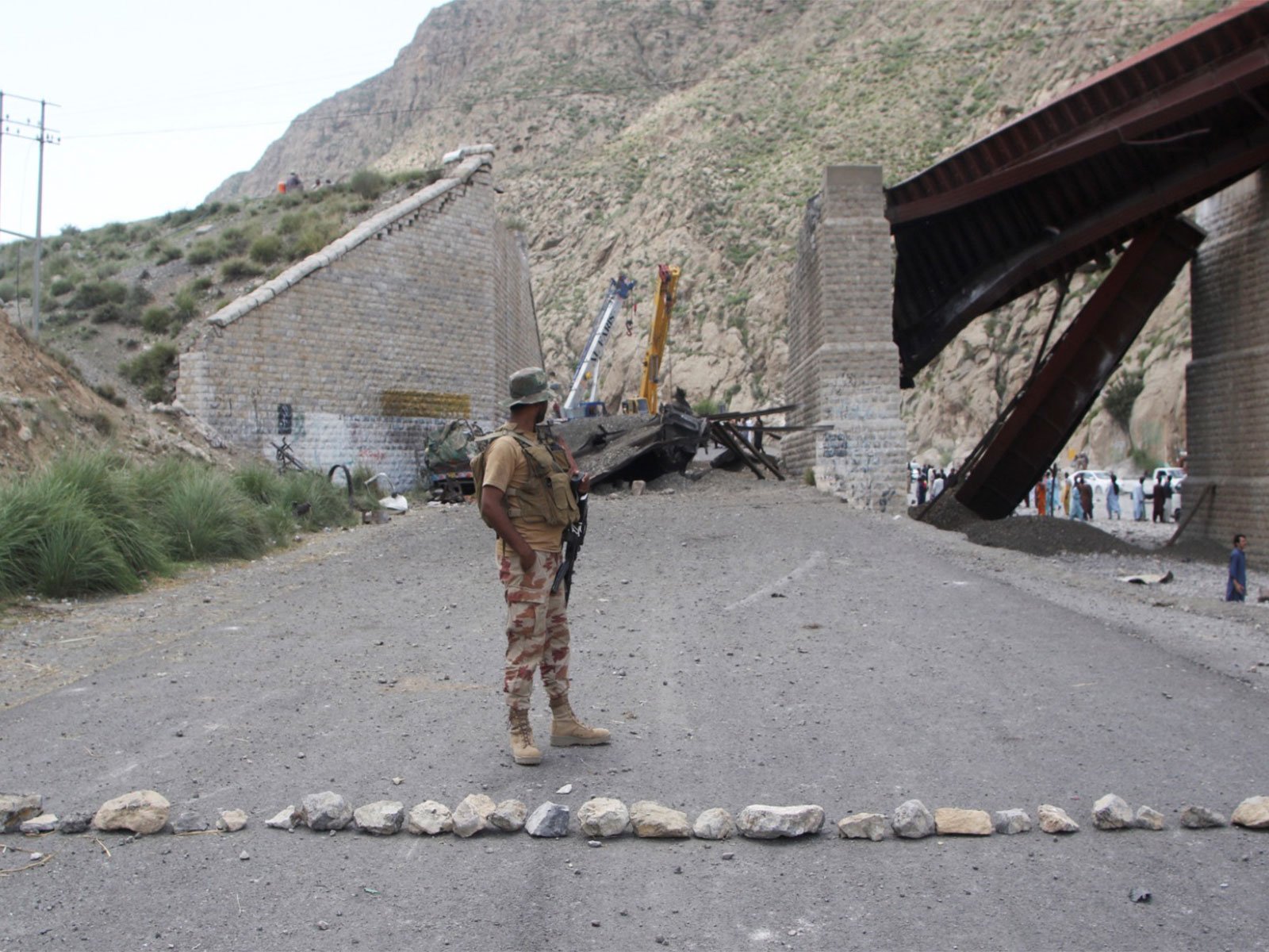 A paramilitary soldier stands on a road, as restoration works go on (Representative File Photo/ Reuters)