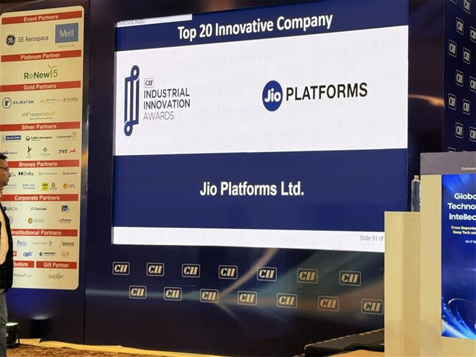  Jio Platforms recognised among India’s Top Innovators at CII Awards 2025 (Photo: ANI)