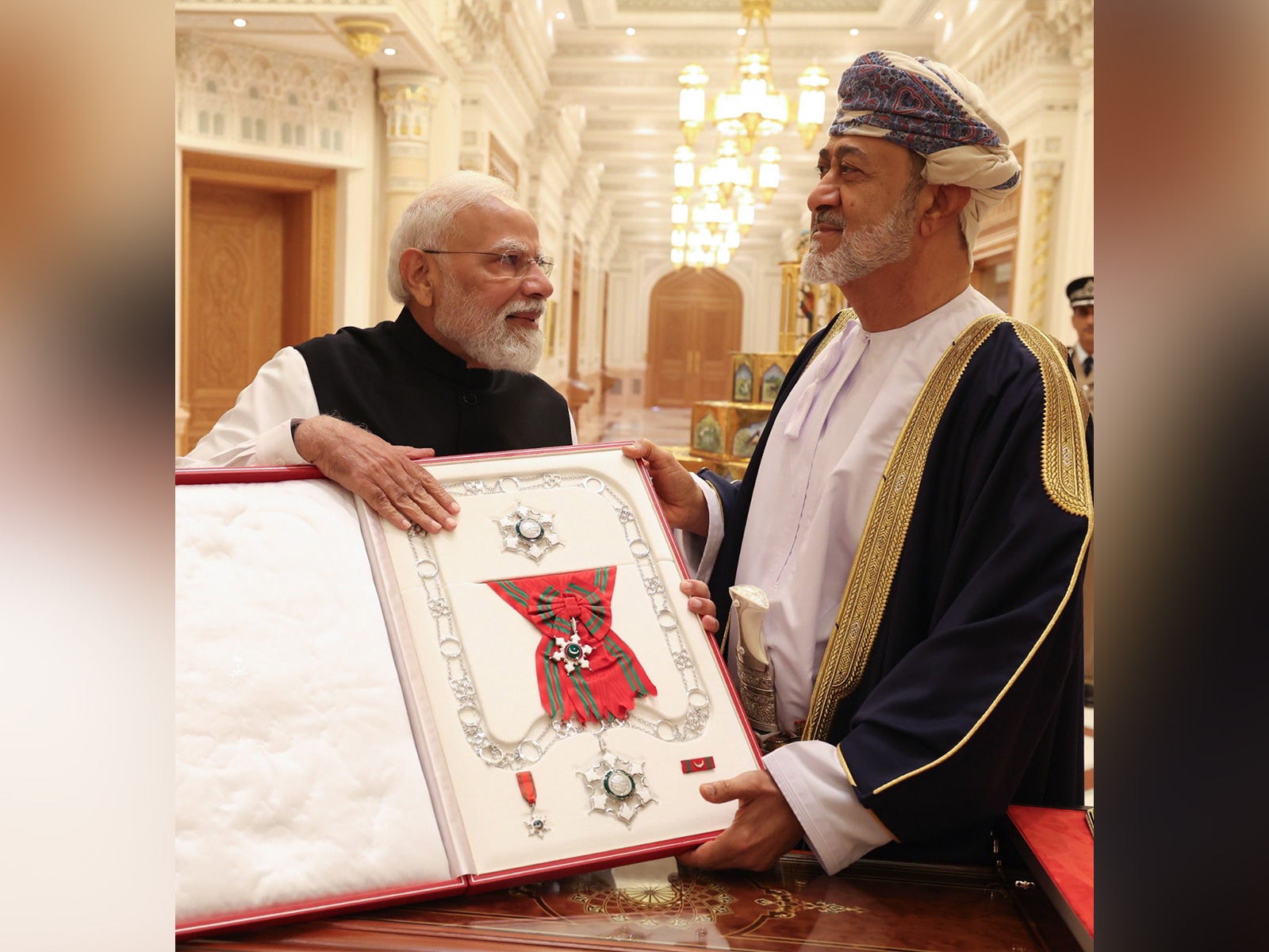Prime Minister Modi awarded the Order of Oman (First Class) (Photo/X@MEAIndia) Prime Minister Modi awarded the Order of Oman (First Class) (Photo/X@MEAIndia)