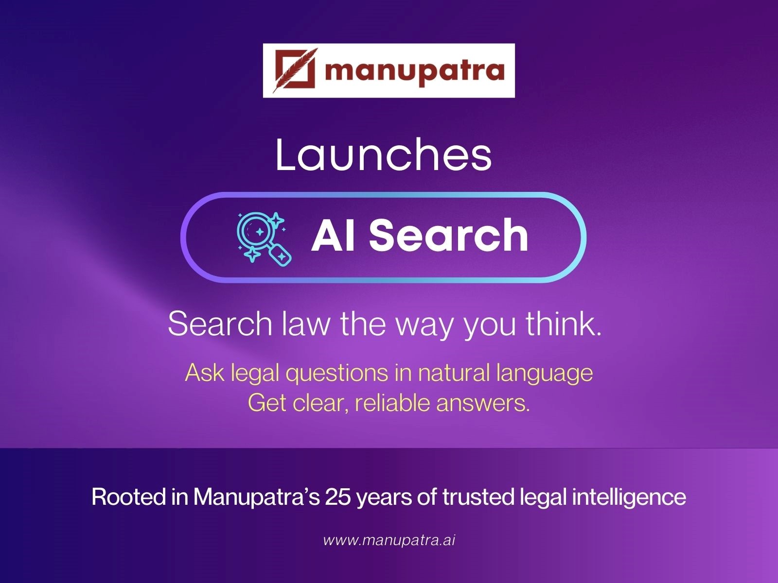 Manupatra Unveils AI Search, Once Again Redefining the Future of Legal ...