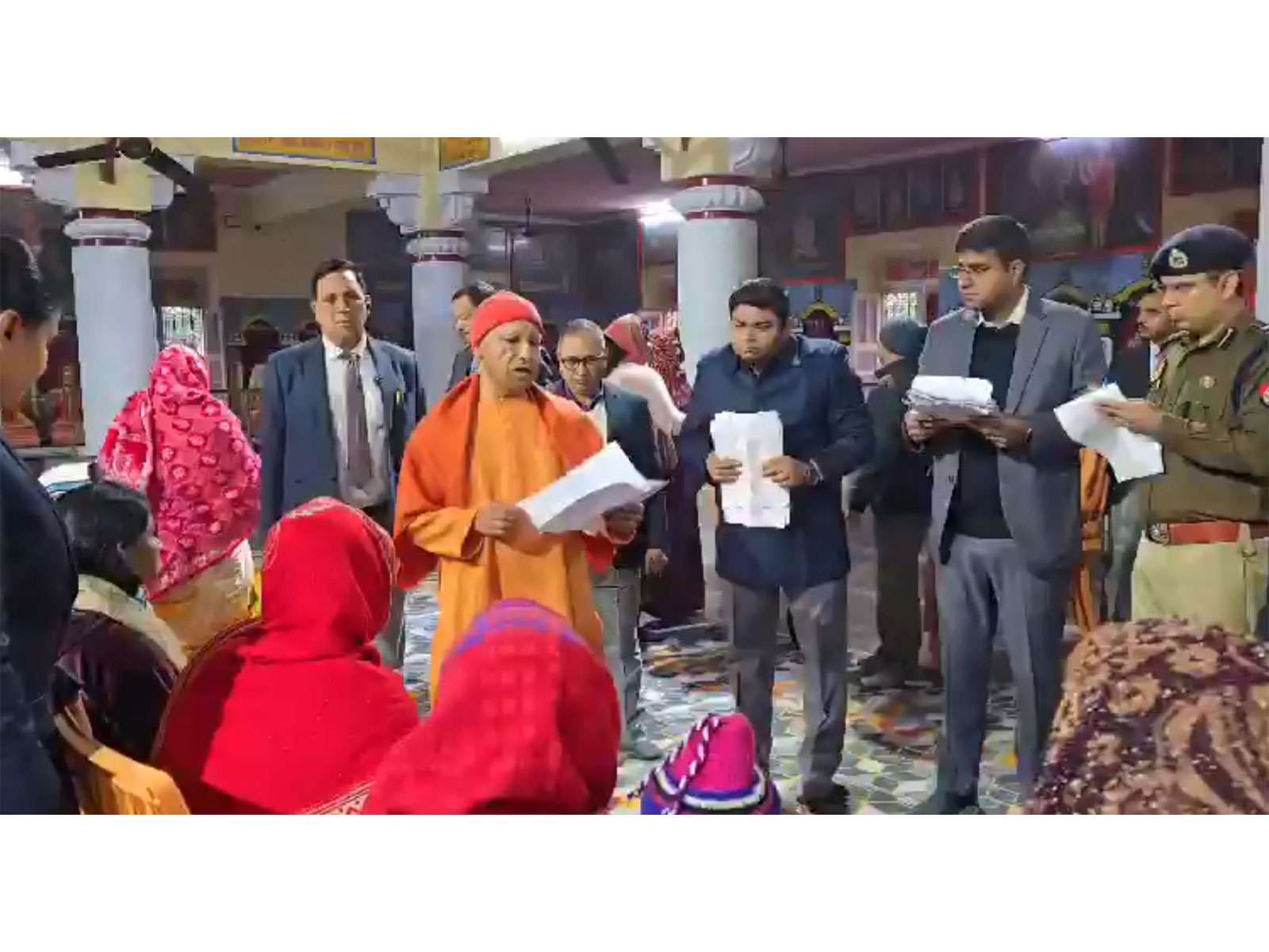 Uttar Pradesh Chief Minister Yogi Adityanath holds a 'Janta Darbar' (Photo/ANI)