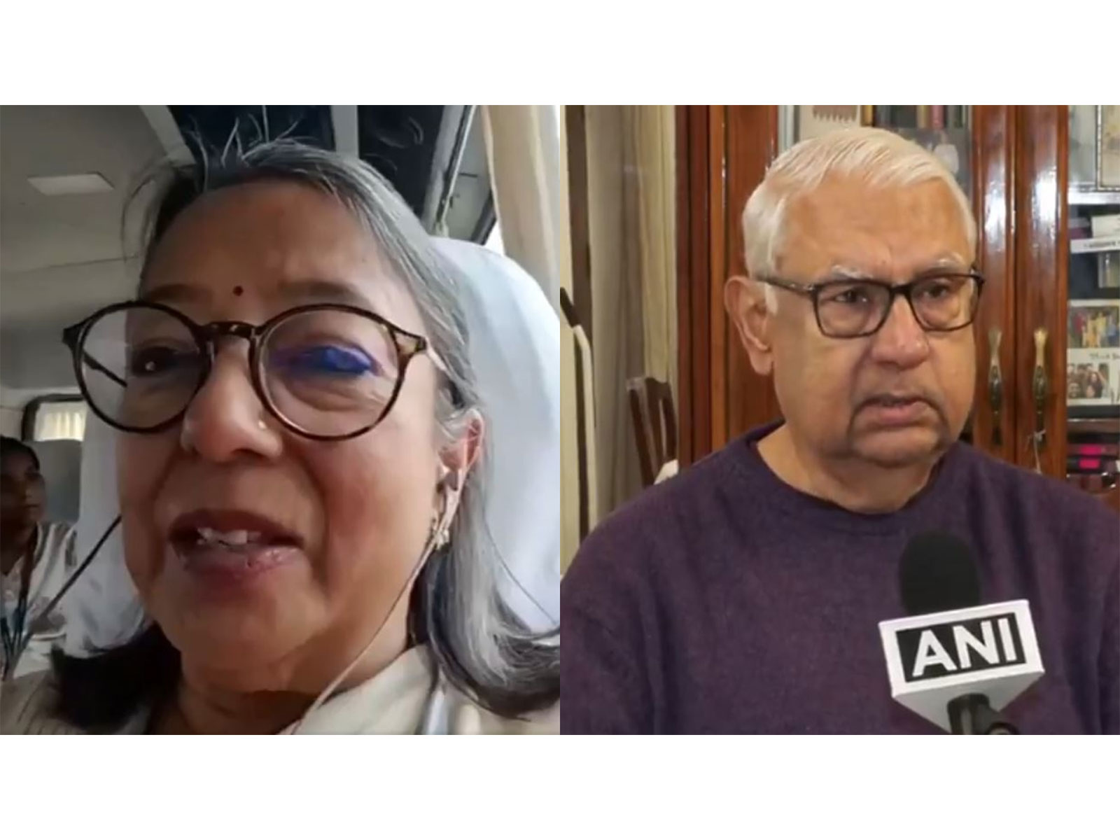 Former Indian High Commissioners to Bangladesh  Riva Ganguly Das and Pinak Ranjan Chakravarty (Photo/ANI)
