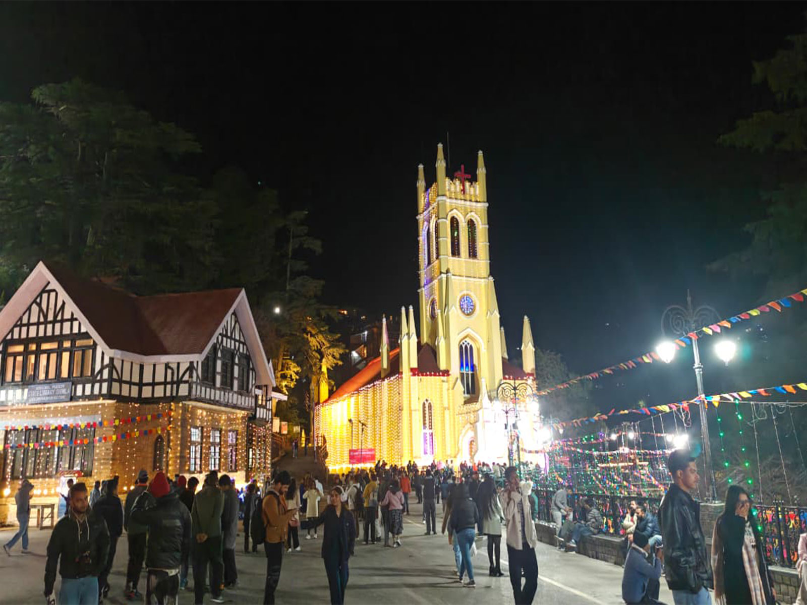 Christ Church, located at Ridge Maidan in Shimla. (Photo/ANI)