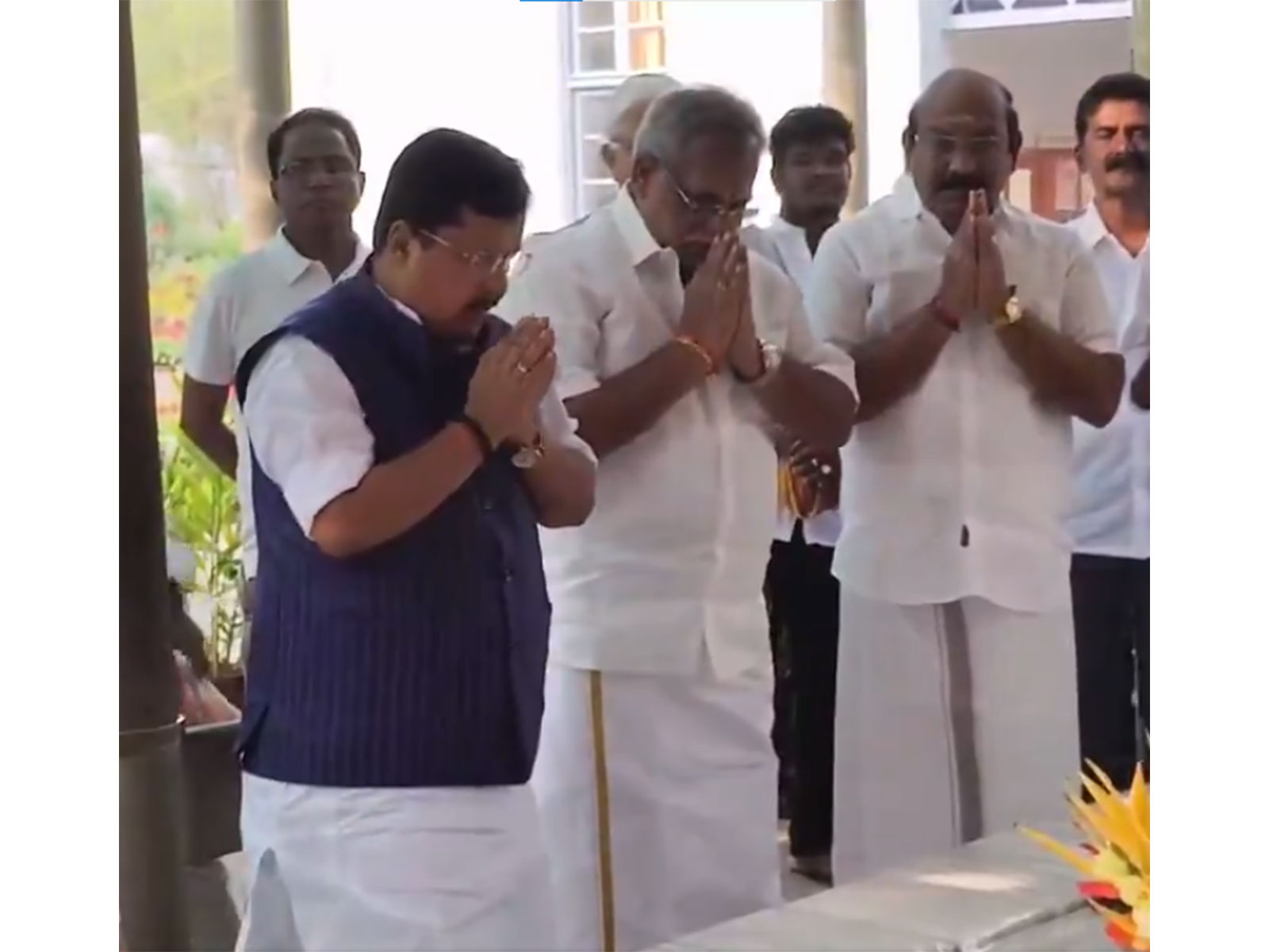 Nitin Nabin Visits Sri Aurobindo Ashram (Photo/ANI)