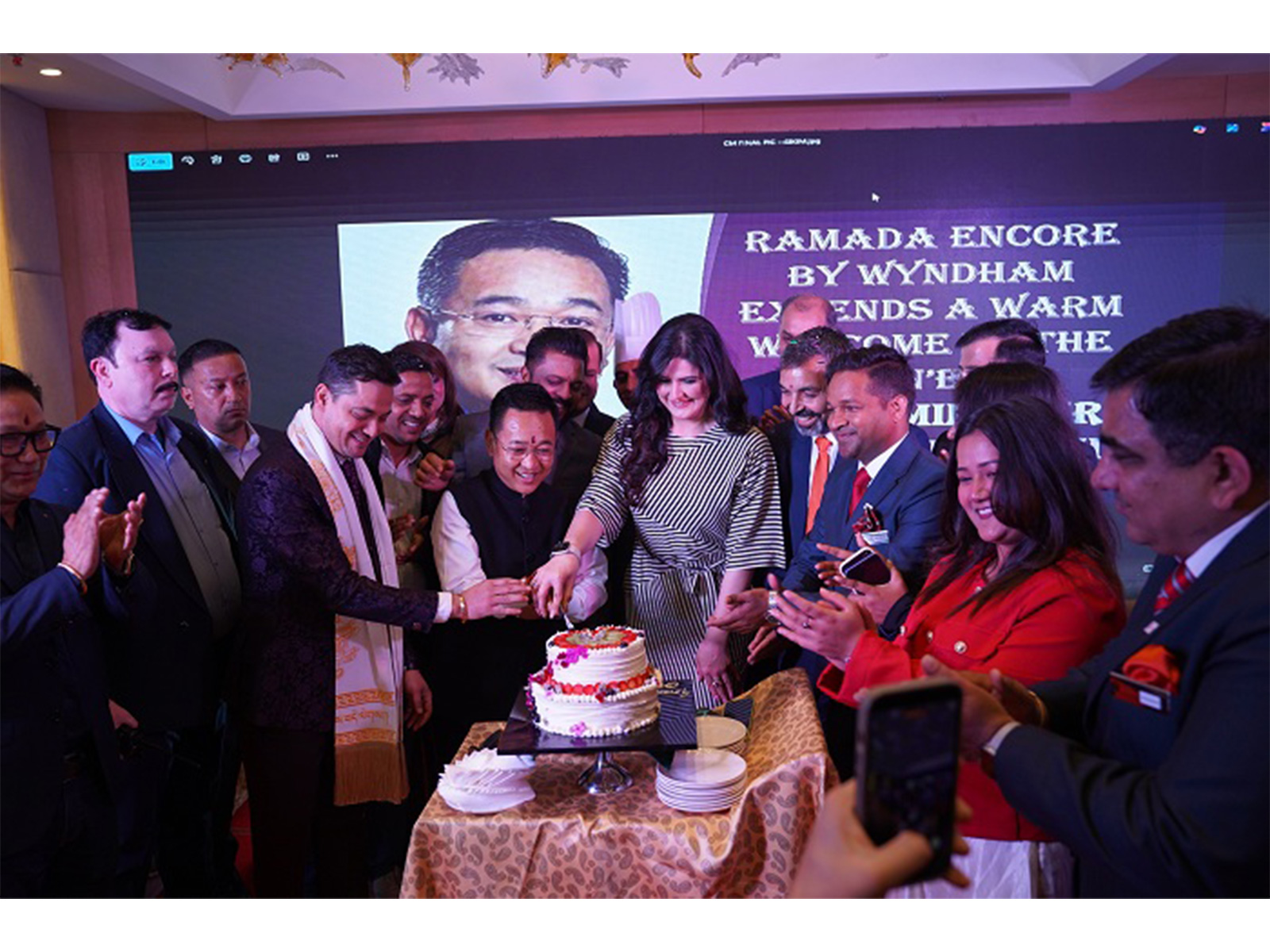 Hon’ble Sikkim CM Shri Prem Singh Tamang and Bollywood Actress Zareen Khan Inaugurated Ramada Encore Hotel by Wyndham at Elan Miracle Mall