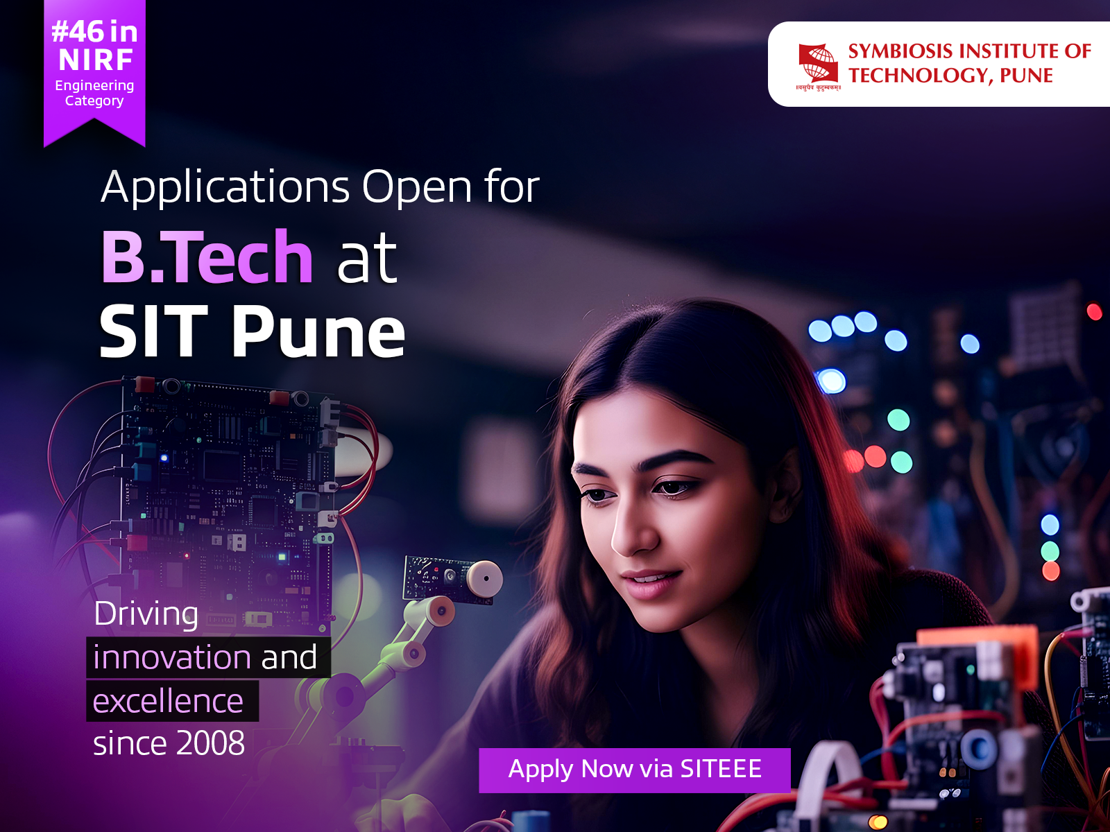 Apply Now for B.Tech at SIT Pune Through SIT Engineering Entrance Exam (SITEEE)