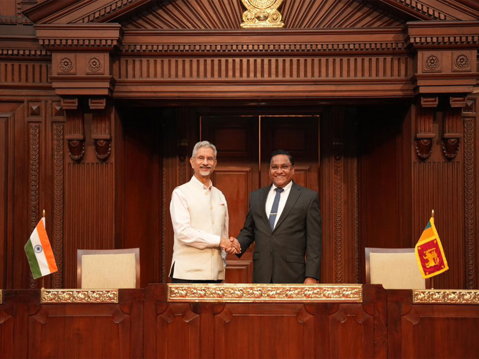 External Affairs Minister S Jaishankar with Sri Lanka’s Minister of Foreign Affairs Vijitha Herath (Photo: X@DrSJaishankar) External Affairs Minister S Jaishankar with Sri Lanka’s Minister of Foreign Affairs Vijitha Herath (Photo: X@DrSJaishankar)