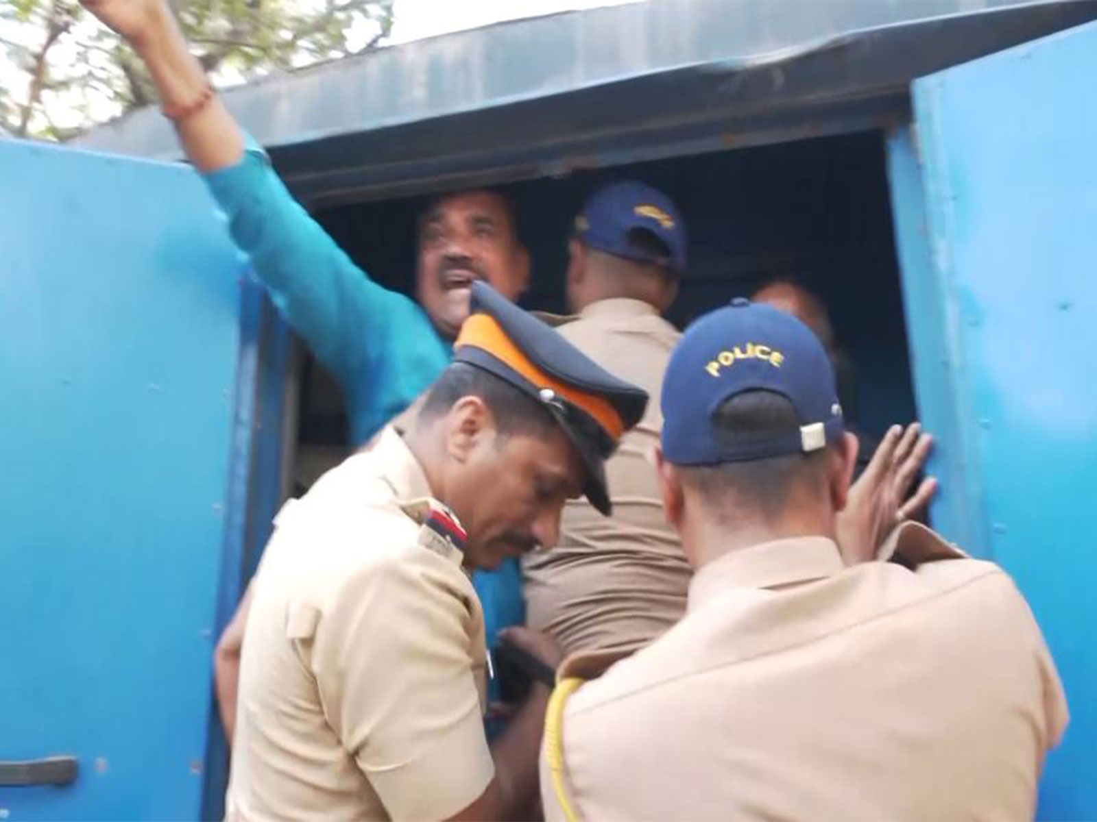 Protest by Vishva Hindu Parishad and Bajrang Dal over mob lynching of Dipu Chandra Das in Bangladesh. (Photo/ANI)