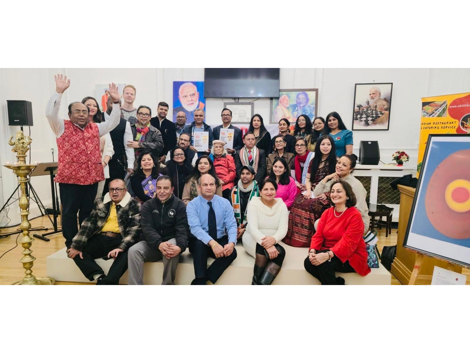 Indian Diaspora Voices in London: Sweta Mohanty and Partha Panda Lend Strong Support to the ‘Modi 3.0’ Art Exhibition