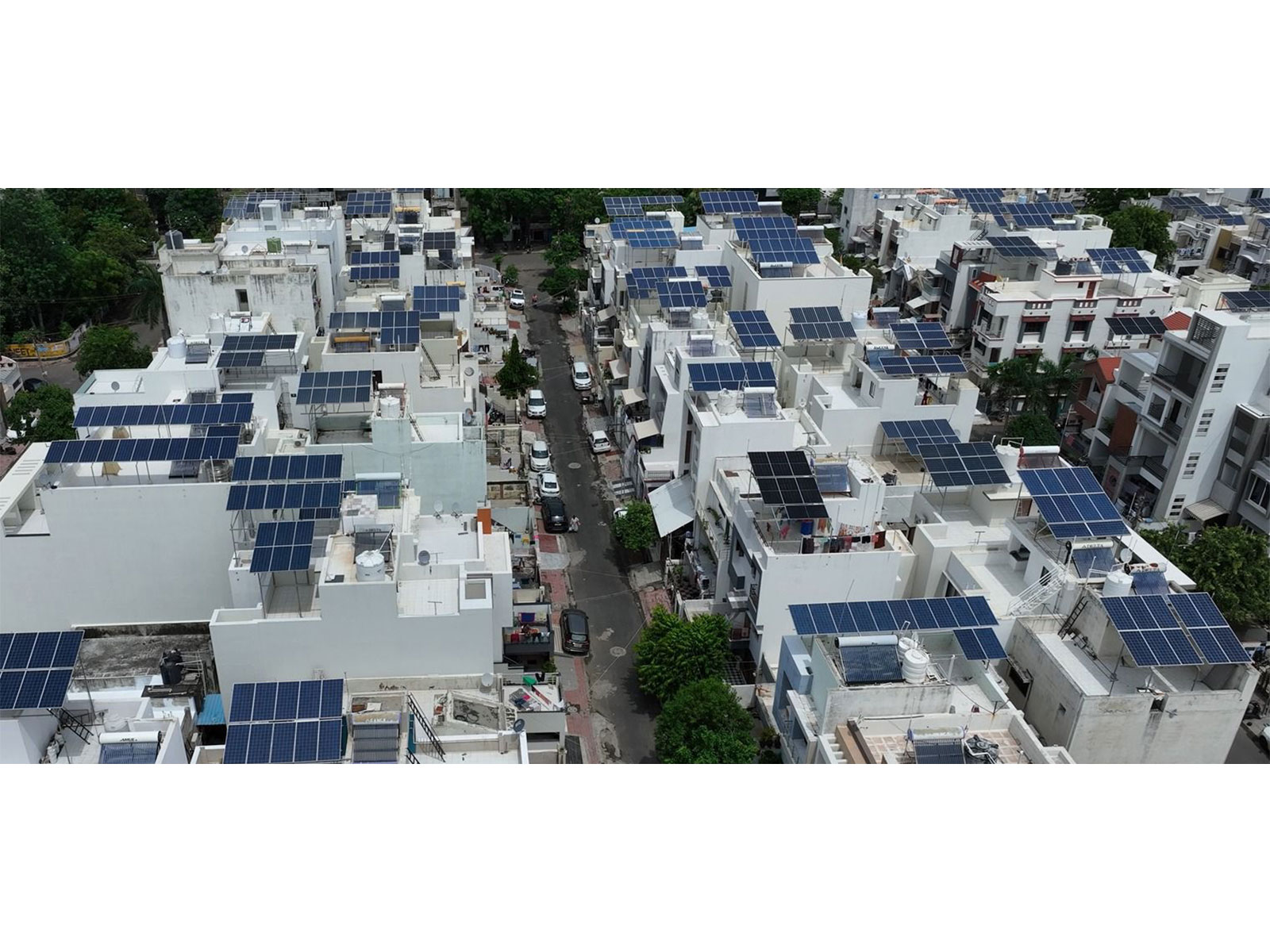 A view of rooftop solar installations in Gujarat (Photo/ Gujarat CMO) A view of rooftop solar installations in Gujarat (Photo/ Gujarat CMO)