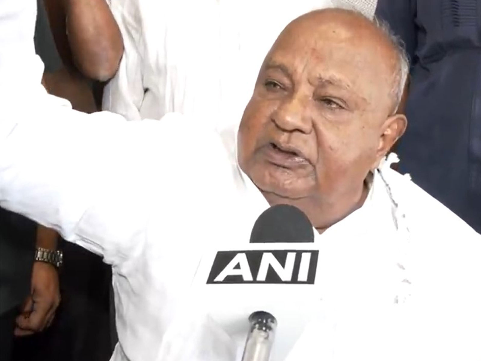 Janata Dal (Secular) founder HD Deve Gowda (Photo/ANI)