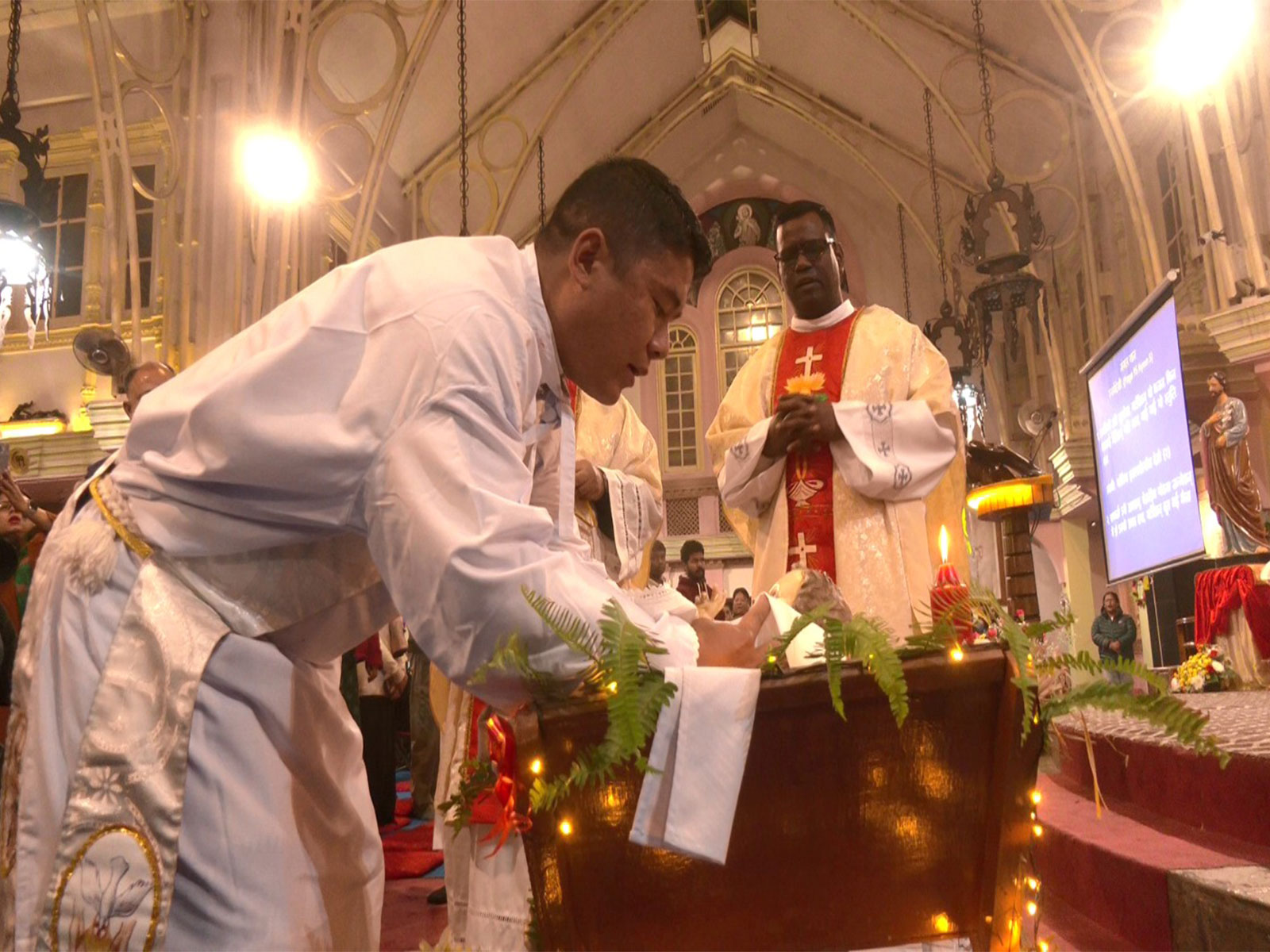 Mass prayers in Nepal church on Christmas eve (Photo/ANI)
