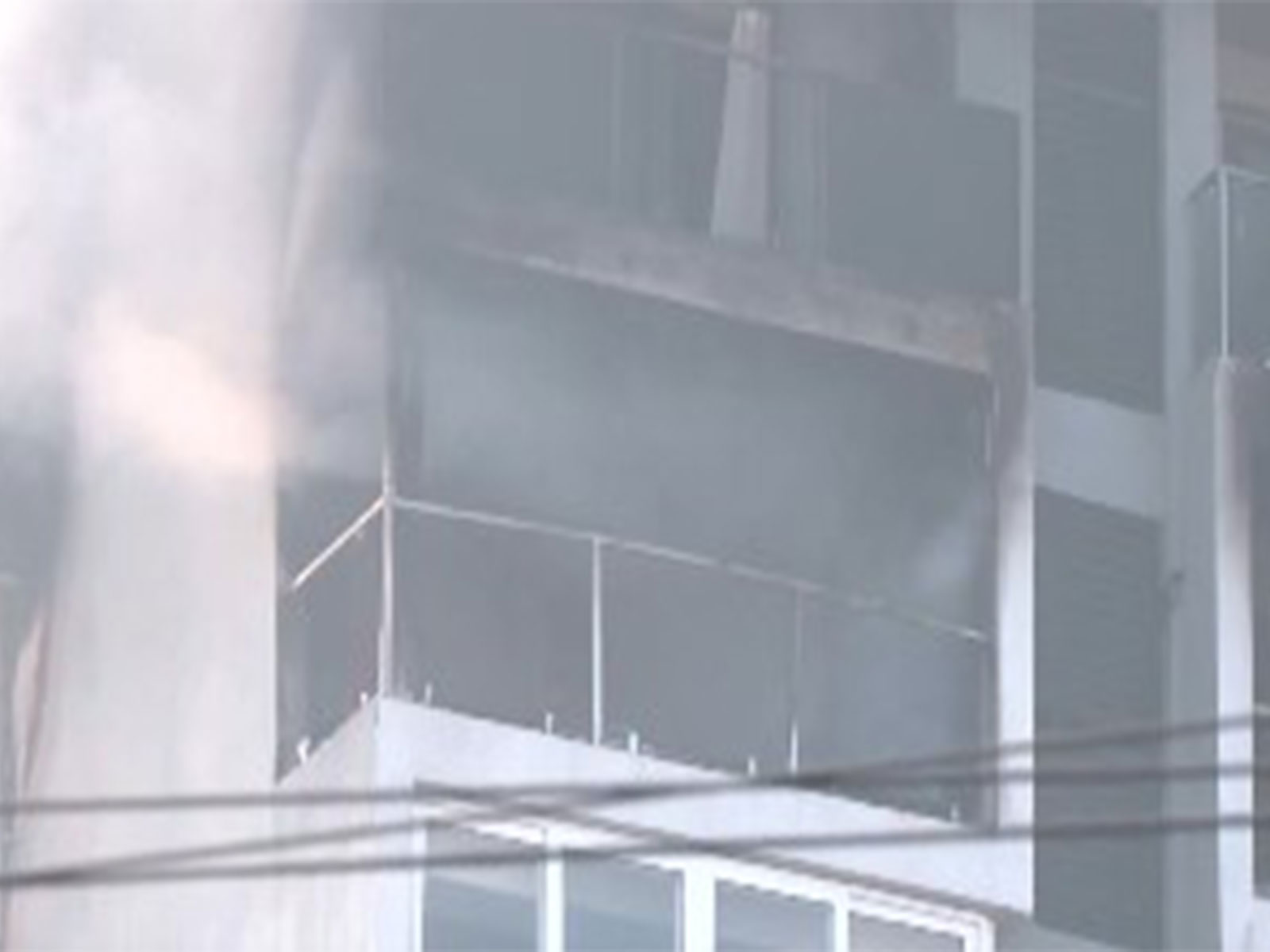 A residential apartment on fire in Ranchi. (Photo/ANI)