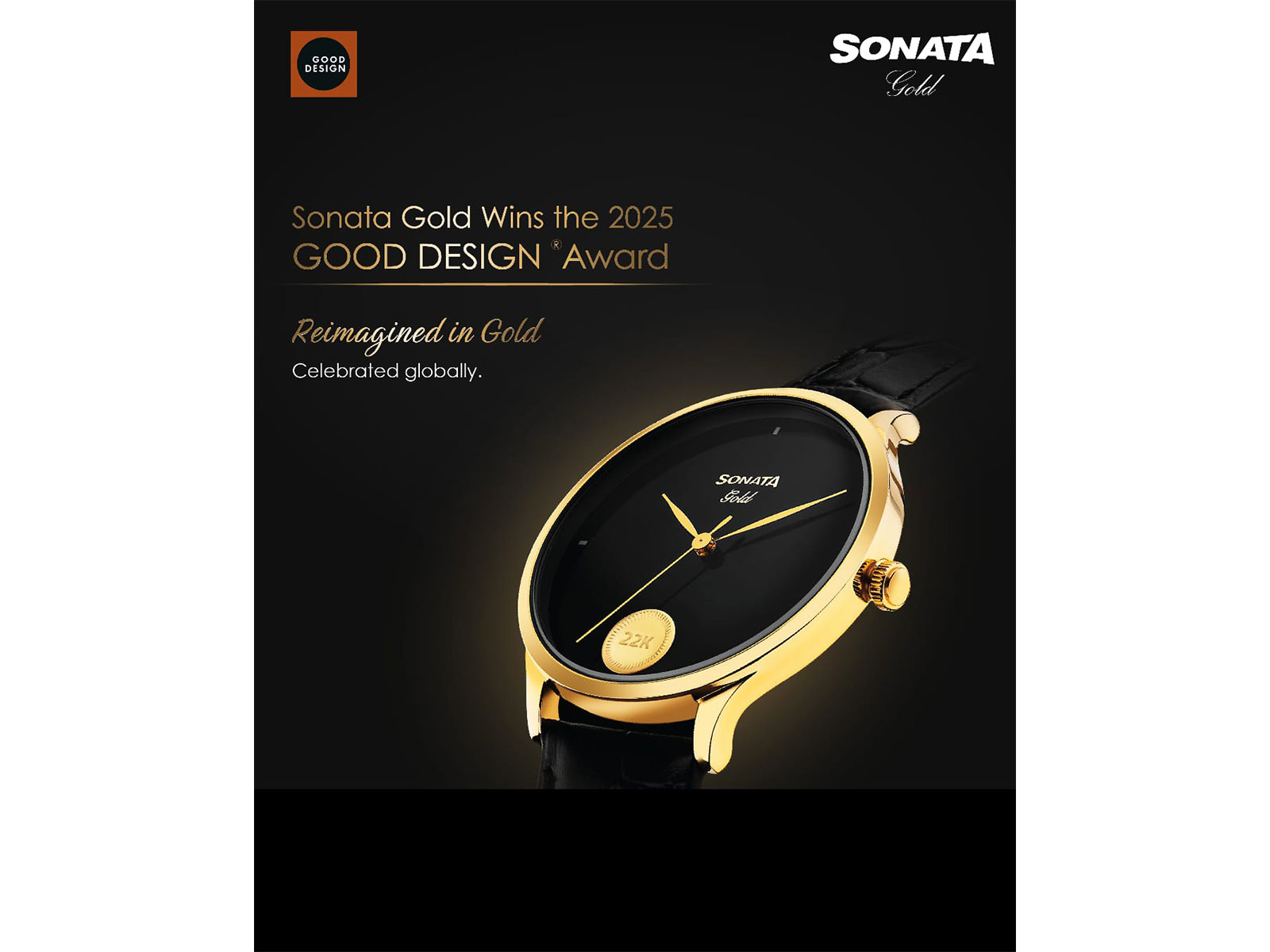 Sonata’s Gold Collection wins the Good Design Award 2025 — a milestone international honour that recognises the brand’s timeless design language and modern innovation