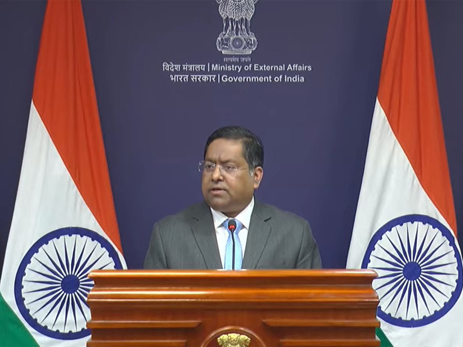 MEA Spokesperson Randhir Jaiswal (Photo/MEAYoutube)