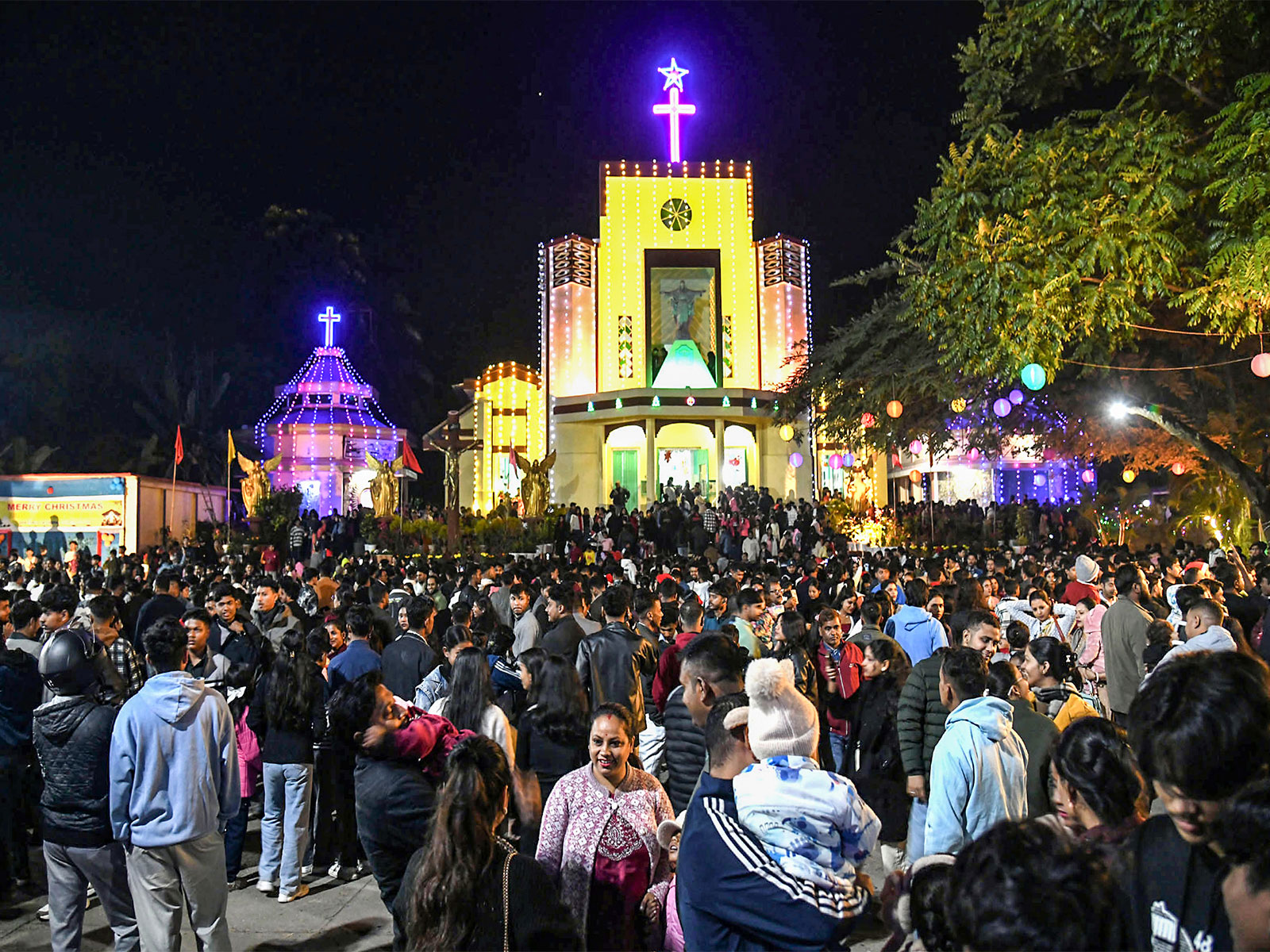 People gathered at Don Bosco Catholic Church on the occasion of Christmas Festival (File Photo/ANI)