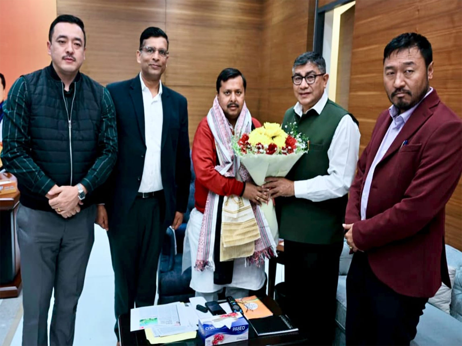 BJP Sikkim delegation calls on Nitin Nabin (Photo/ANI)