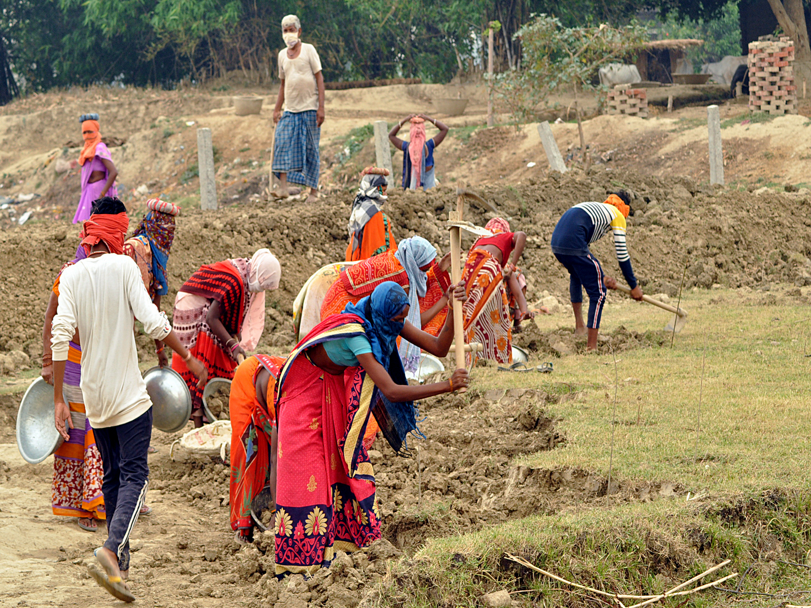 Women laborers doing MGNREGA work (File Photo/ANI)