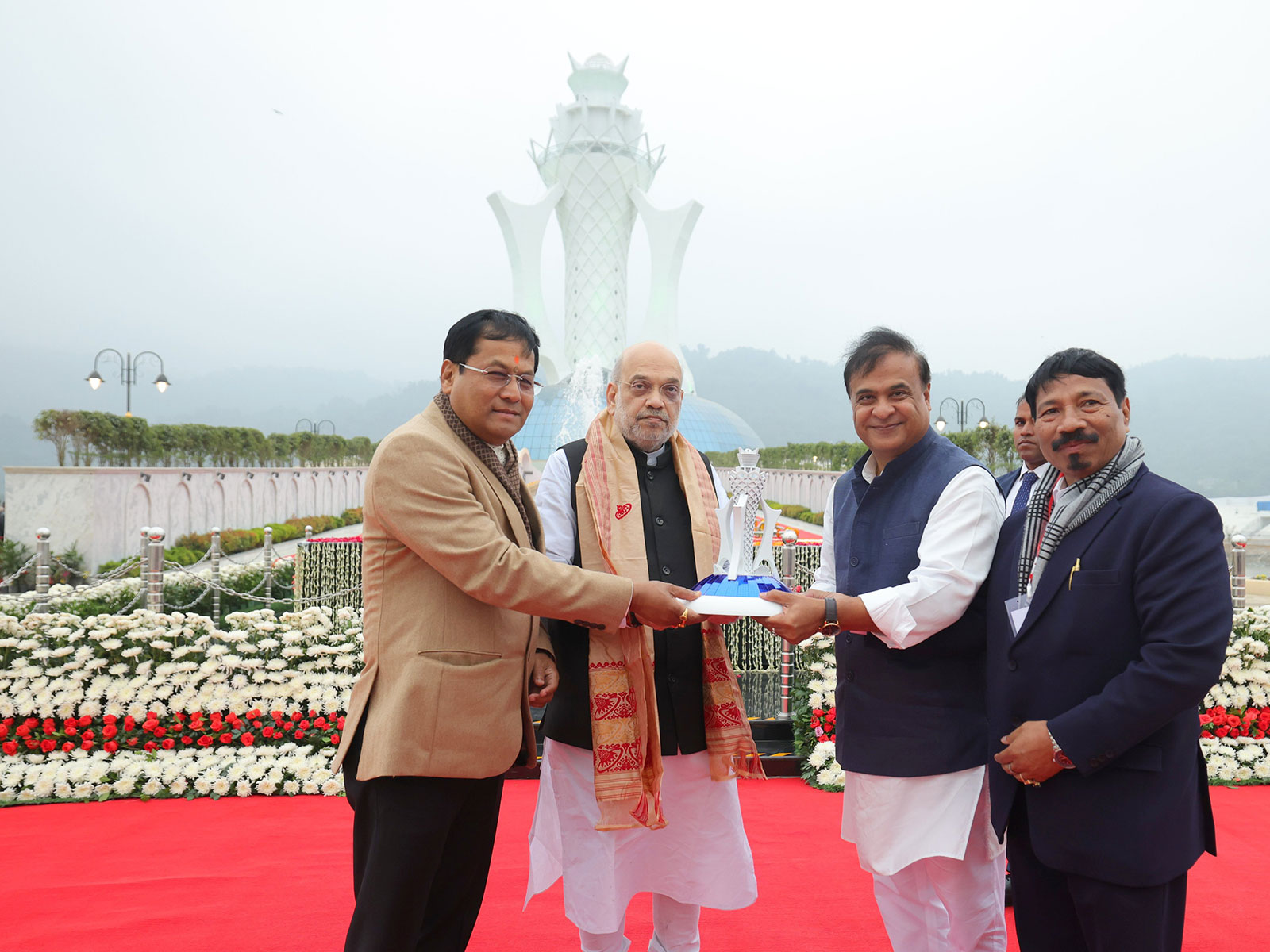 Amit Shah visits Swahid Smarak Kshetra, pays tribute to Assam Movement martyrs (Photo/x@AmitShah)