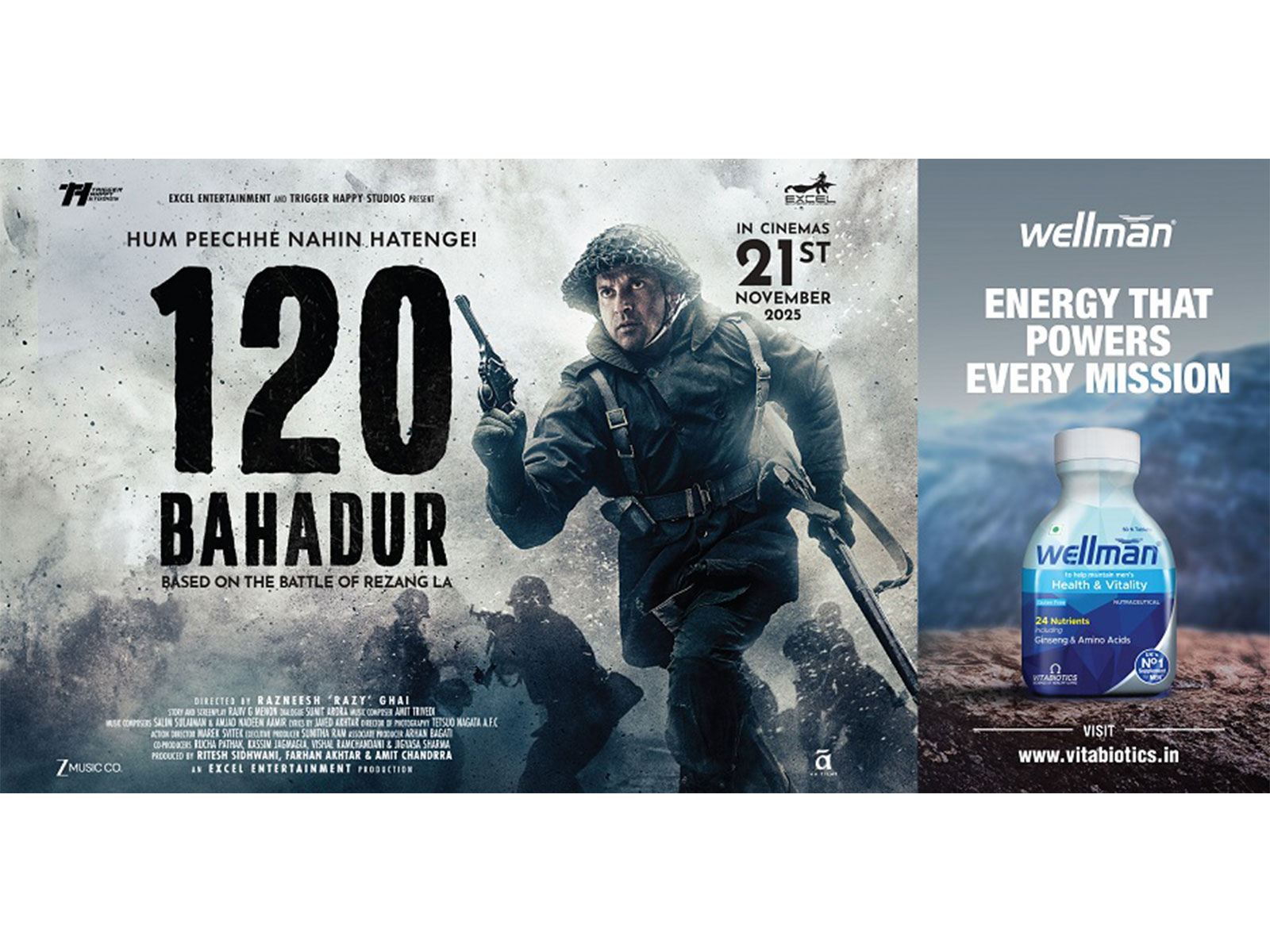 Wellman proudly collaborates with 120 Bahadur, celebrating discipline, consistency, and everyday strength — values built through commitment, preparation, and resilient habits