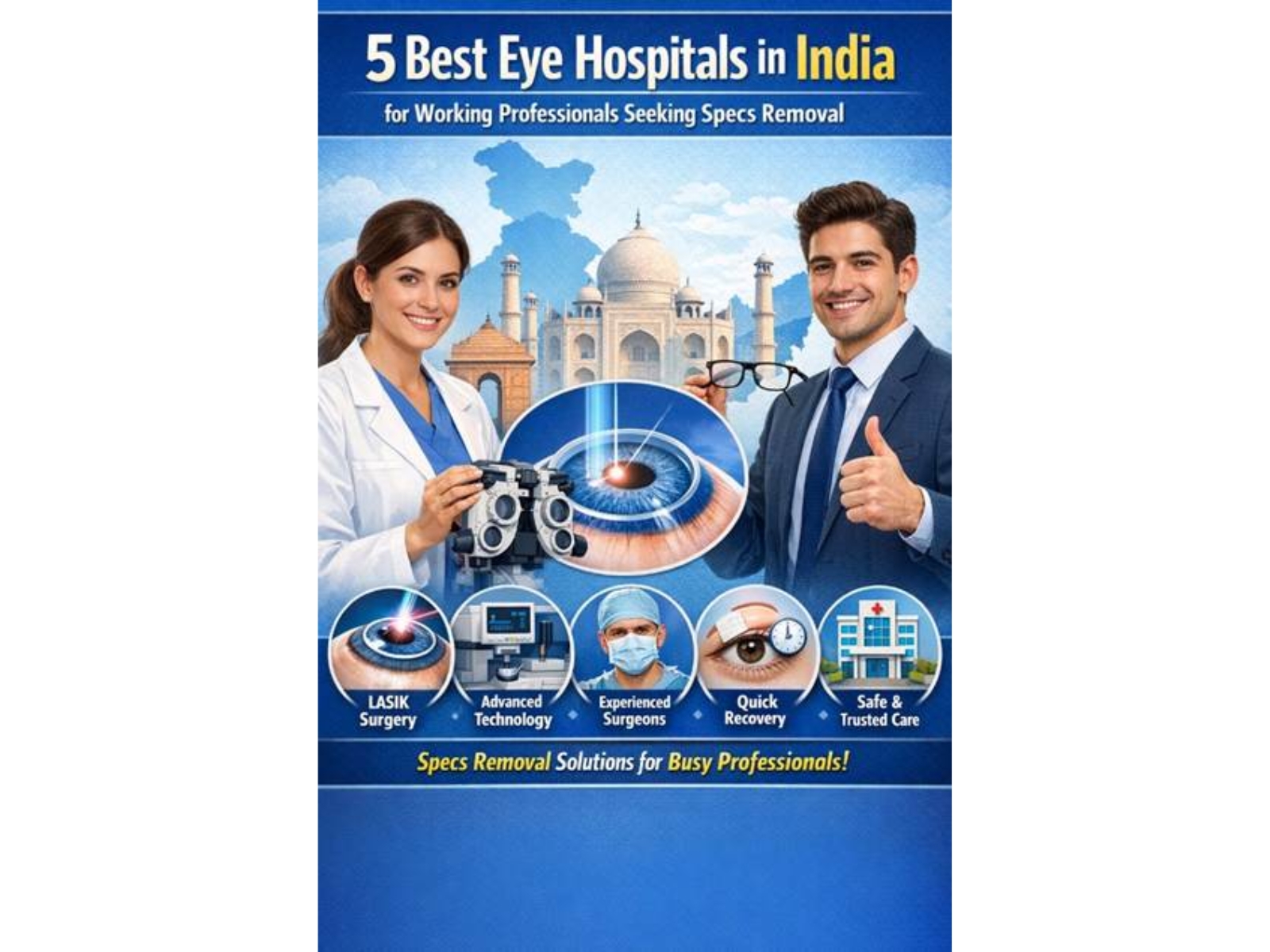 5 Eye Hospitals in India for Working Professionals Seeking Specs Removal