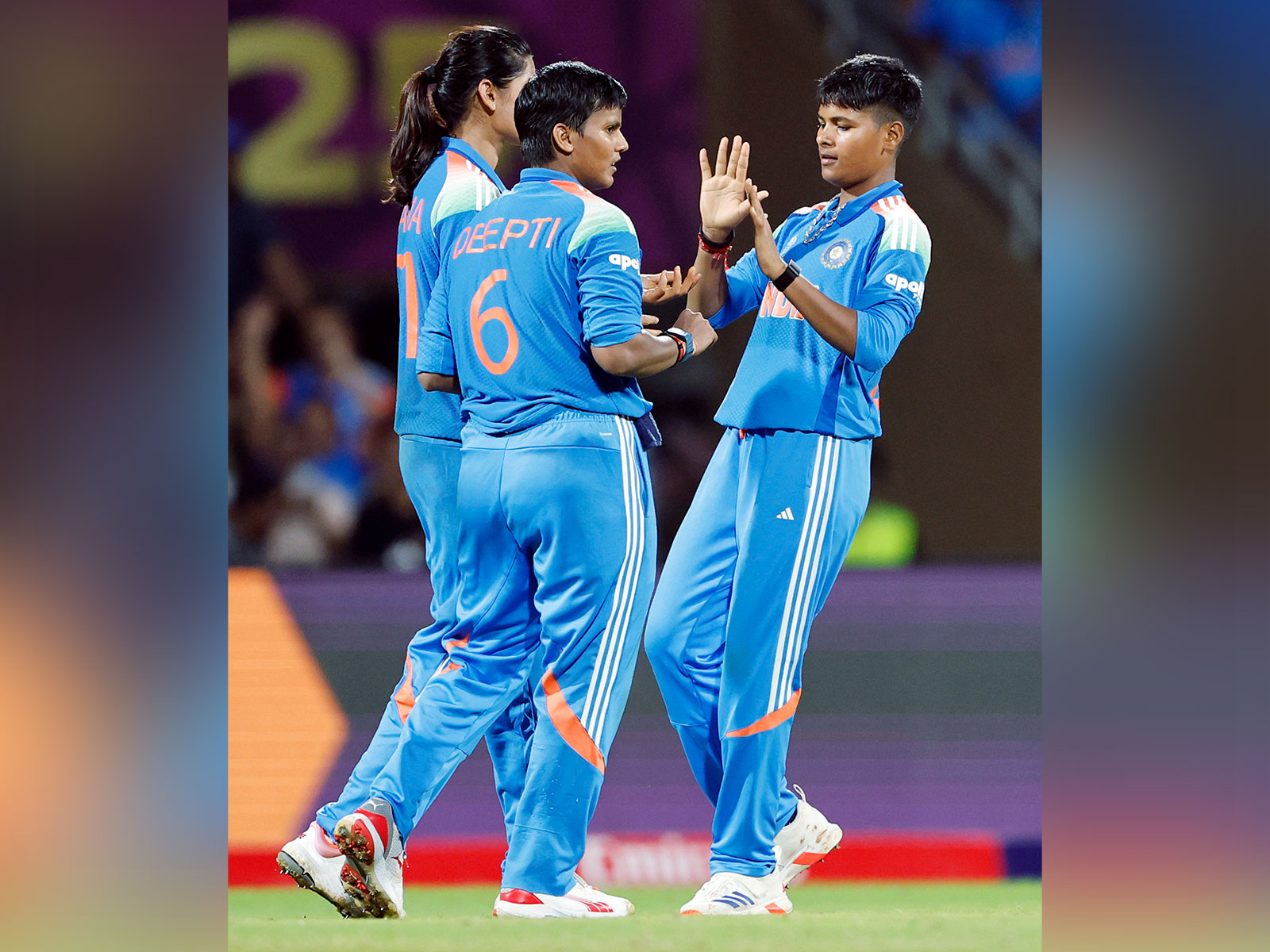 Deepti Sharma and teammates (Photo: ANI)