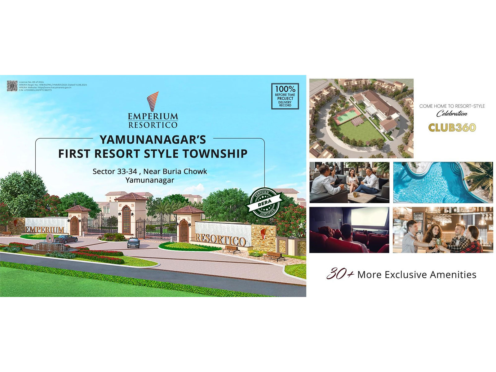 Phase 1 Sold out within days at a remarkable pace, Emperium Group Launches Phase 2 of Emperium Resortico in YamunaNagar, Haryana