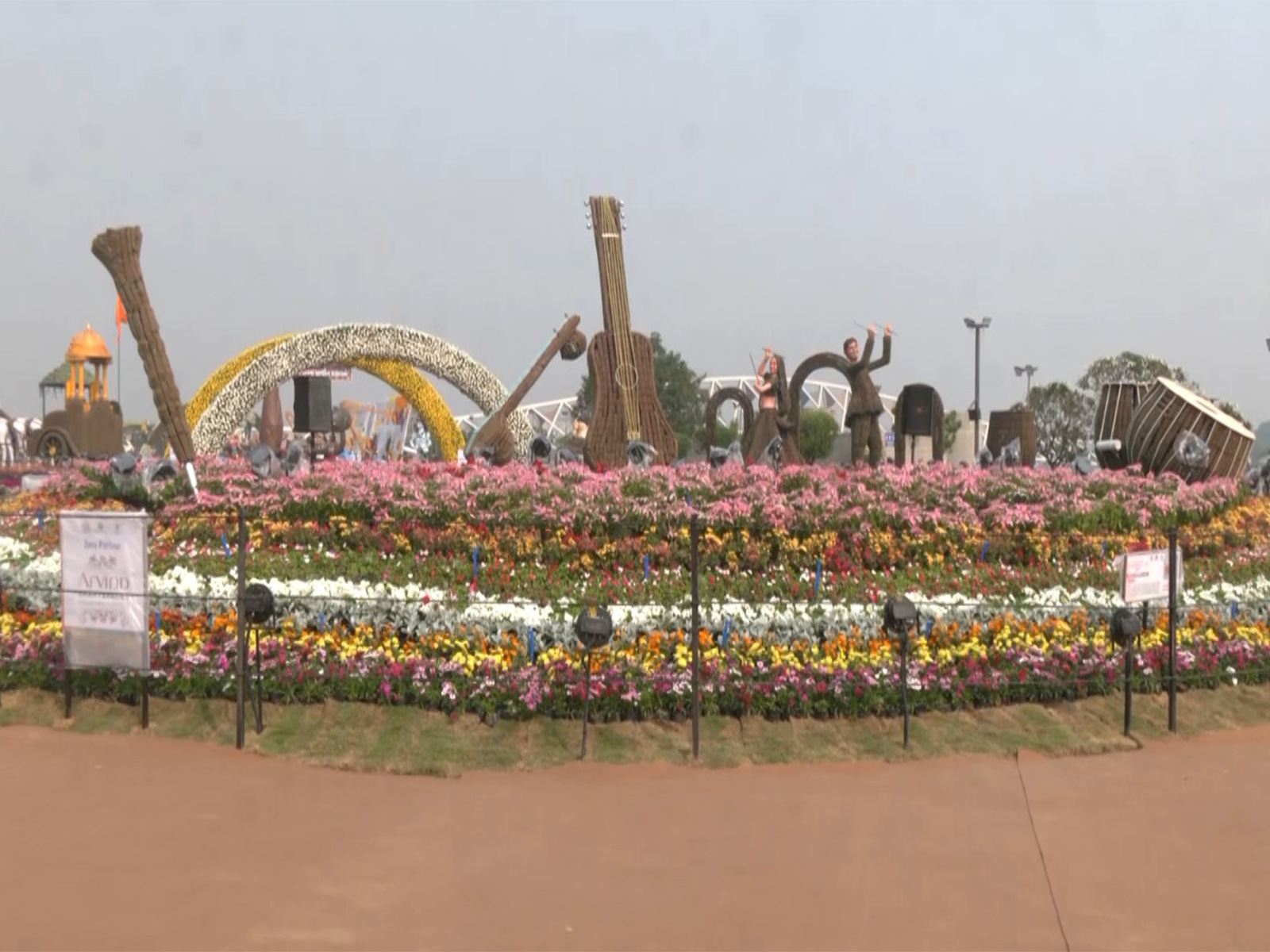 Preprations underway for 14th International Flower Show (Photo/ANI)