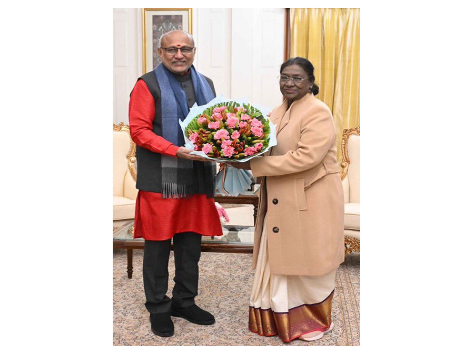 CP Radhakrishnan with President Droupadi Murmu(Photo/X@CPR_VP)
