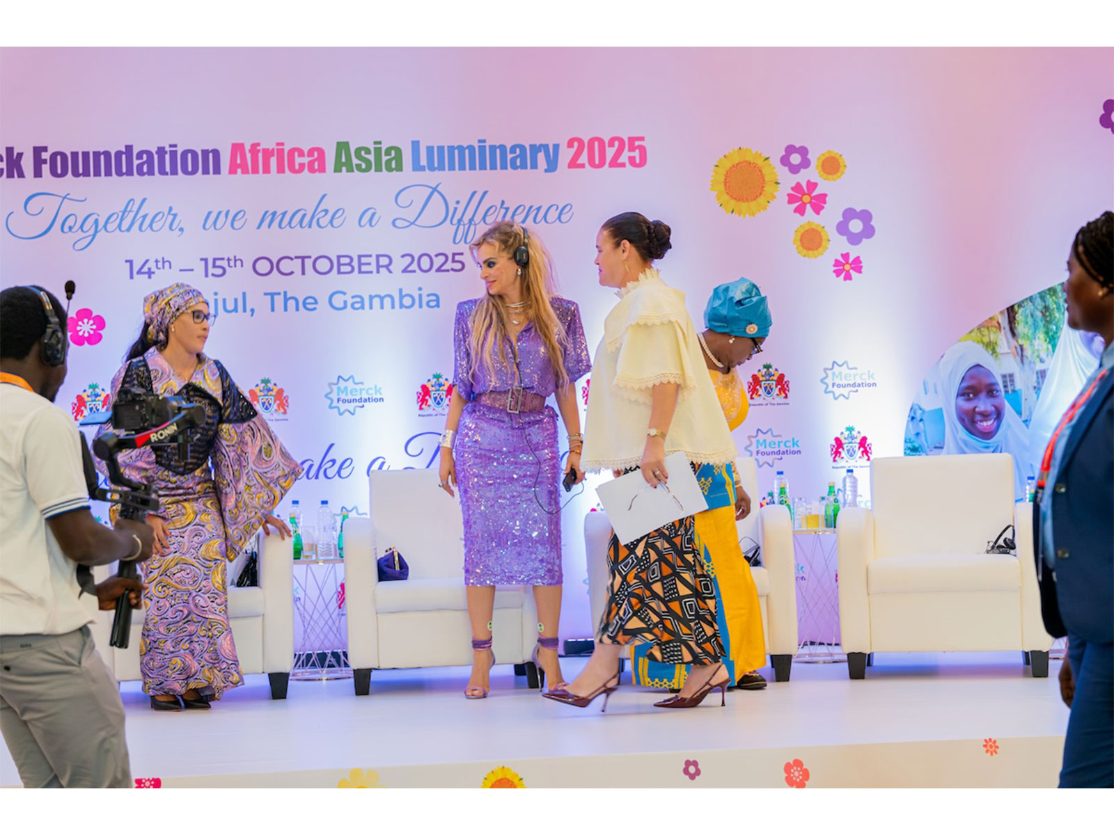 Dr. Rasha Kelej meets São Tomé and Príncipe First Lady & 6 First Ladies of Africa at 12th Merck Foundation Africa Asia Luminary