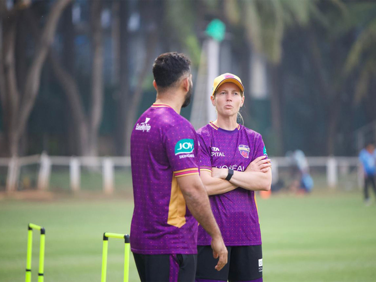 Abhishek Nayar and Meg Lanning (Photo: ANI)