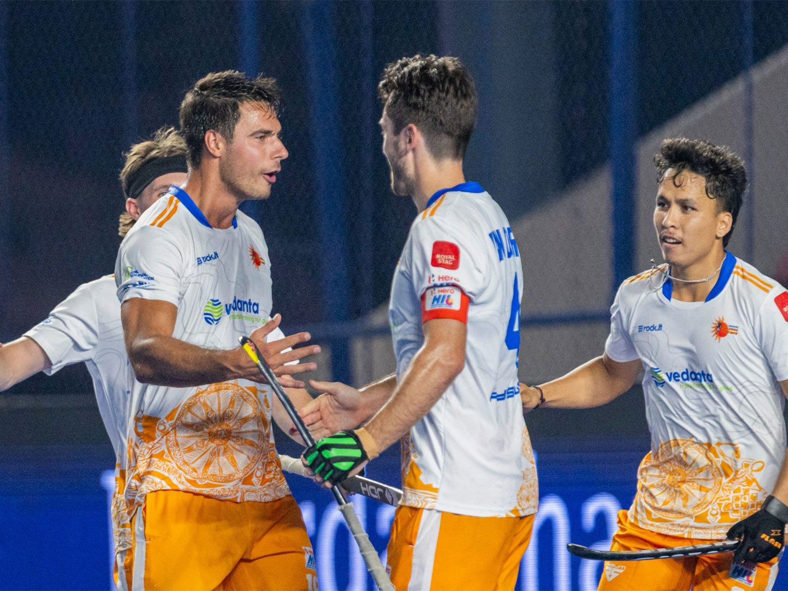 Vedanta kalinga Lancers players celebrating (Photo: HIL/Vedanta kalinga Lancers)