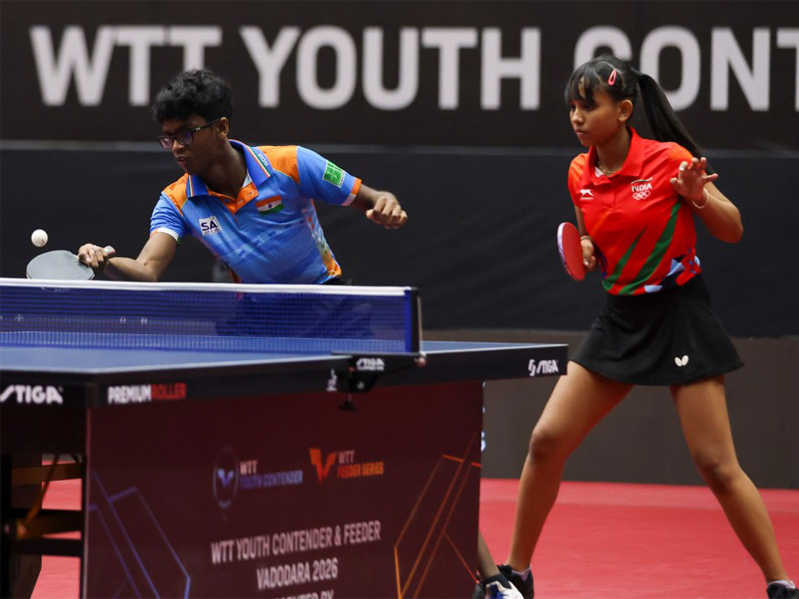 Sarthak Arya and Syndrela Das (Photo: WTT Youth Contender)