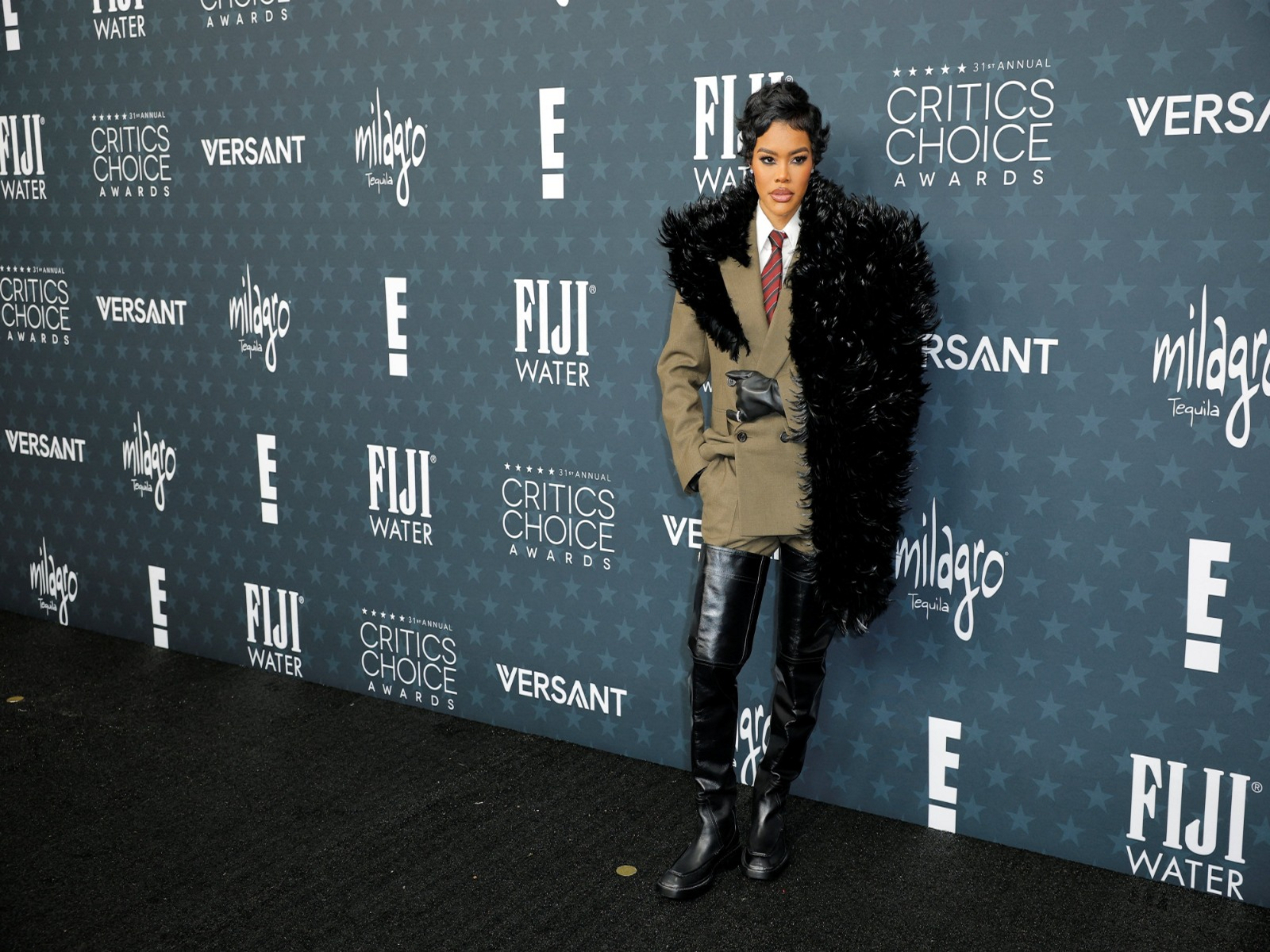 Teyana Taylor attends the 31st annual Critics Choice Awards (Image source/Reuters)