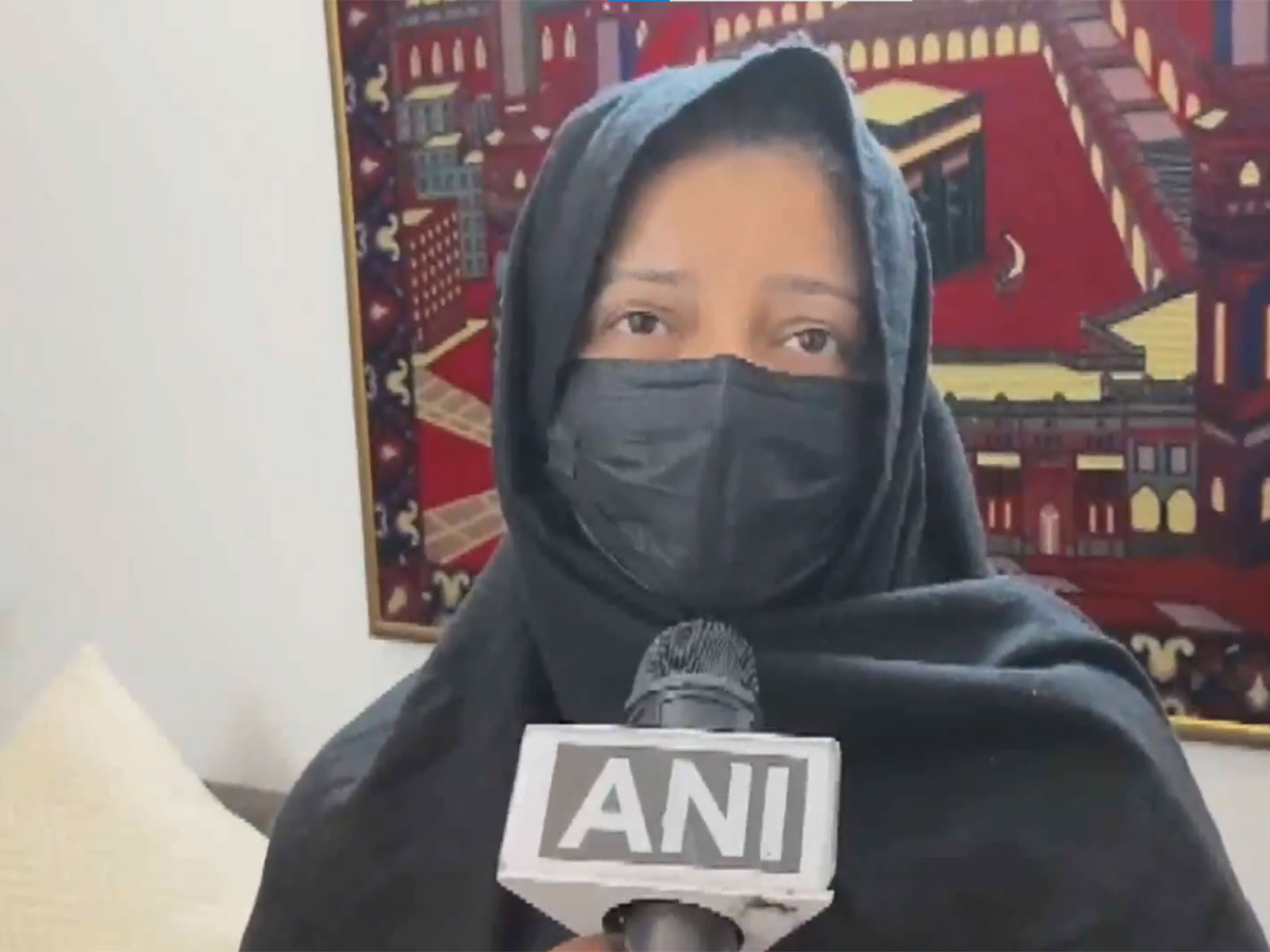 Wife of Shifa Ur Rehman, an accused in the 2020 Delhi Riots larger conspiracy case (Photo/ANI)