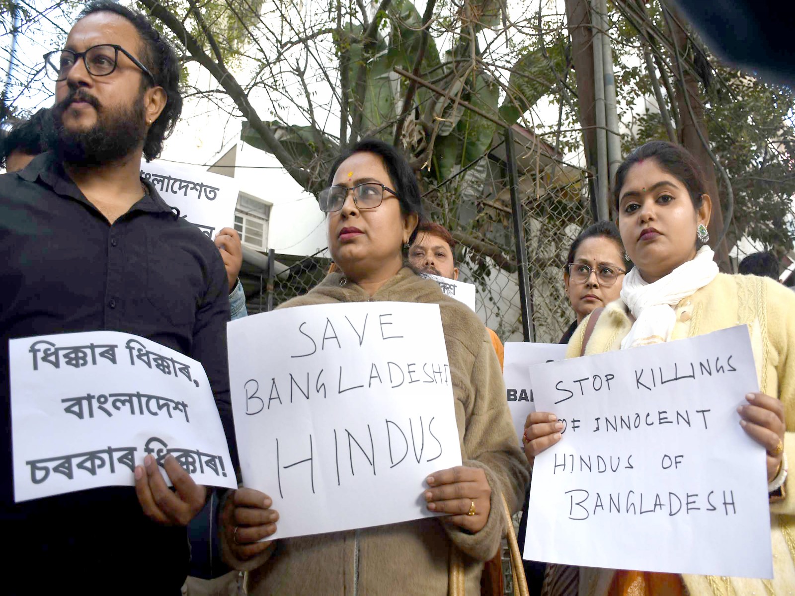 A protest in India over targeting of Hindus in Bangladesh (File Photo/ANI)