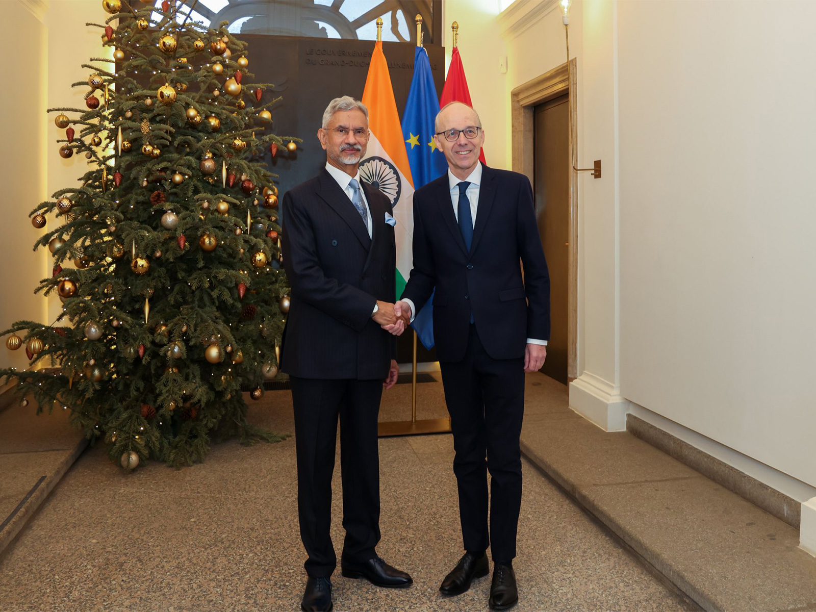 External Affairs Minister S. Jaishankar meets Luxembourg Prime Minister Luc Frieden (Photo: X/@DrSJaishankar)