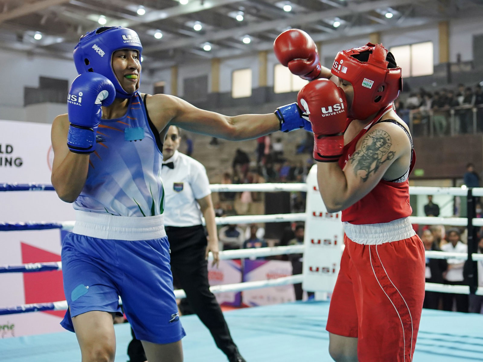 Players in action during Senior National Boxing. (Photo/BFI)